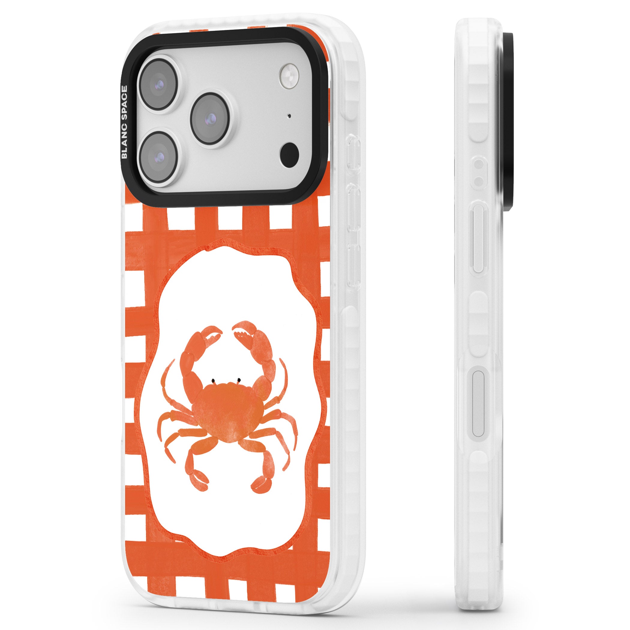 Red Lobster iPhone 17 Pro Impact Clear Phone Case Side Profile