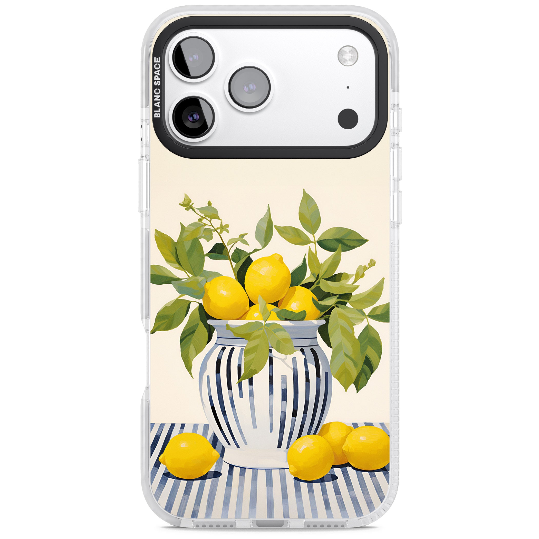 Lemon Plant Vase iPhone 17 Pro Impact Clear Phone Case