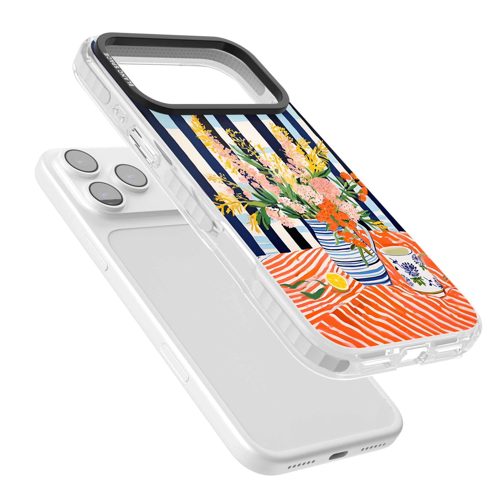 Seaside Flowers iPhone 17 Pro Impact Clear Phone Case Colours