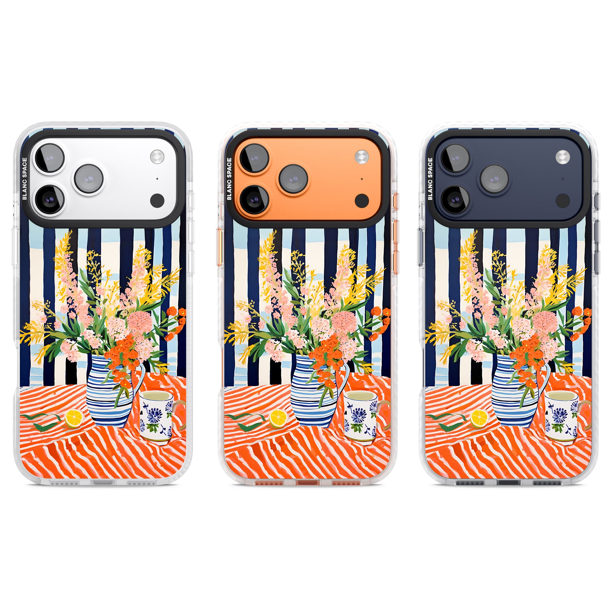 Seaside Flowers iPhone 17 Pro Impact Clear Phone Case APT Impact Protection