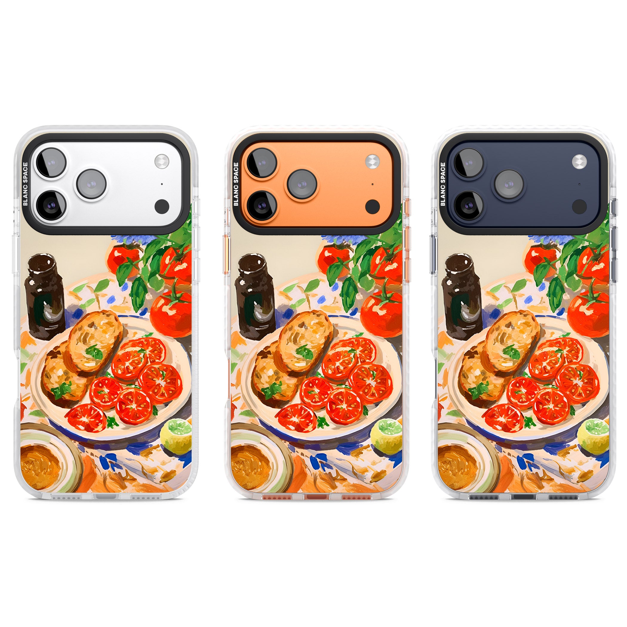 Bruschetta & Tomatoes iPhone 17 Pro Impact Clear Phone Case APT Impact Protection