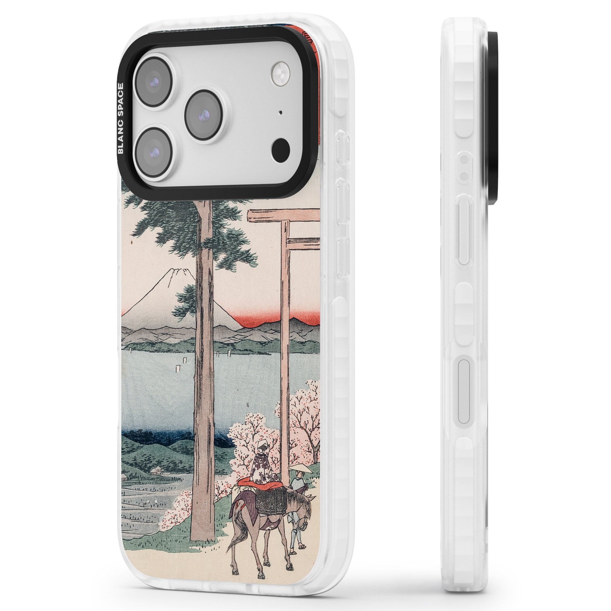Gates To Mt. Fuji iPhone 17 Pro Impact Clear Phone Case Side Profile