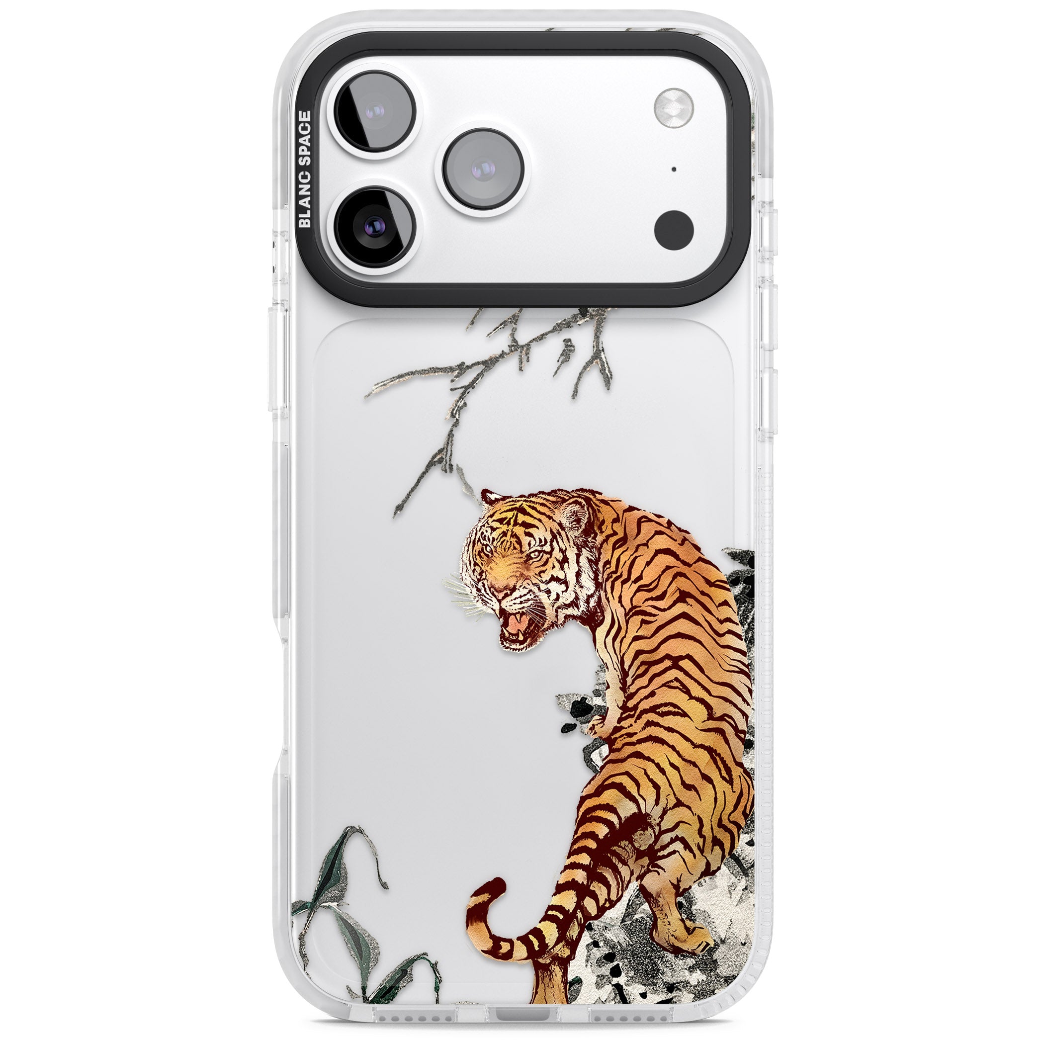 Roaring Tiger iPhone 17 Pro Impact Clear Phone Case