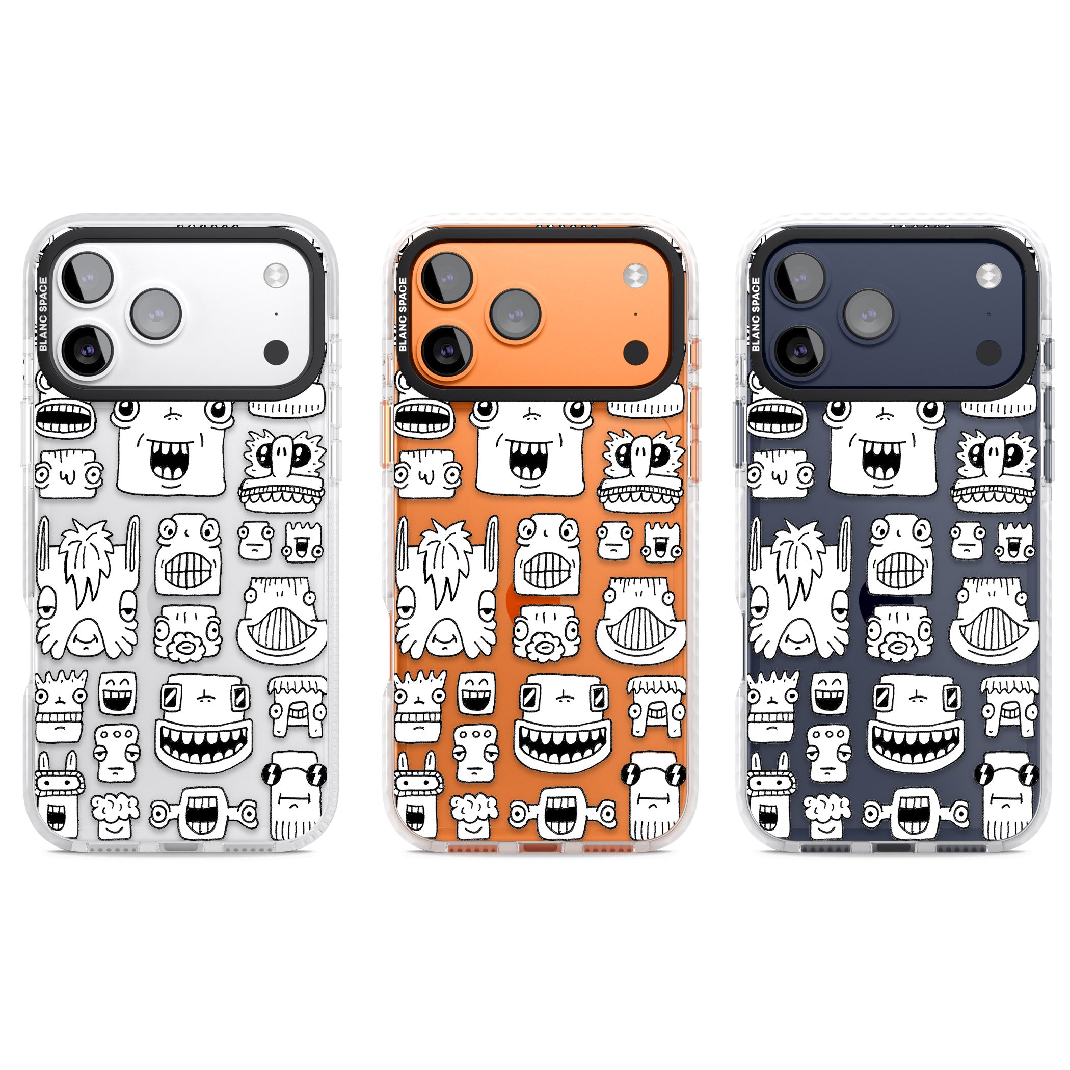 Burst Heads iPhone 17 Pro Impact Clear Phone Case APT Impact Protection