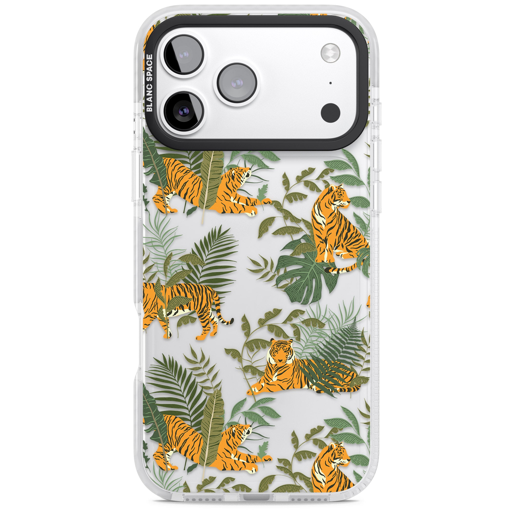 Tiger & Fern Jungle iPhone 17 Pro Impact Clear Phone Case