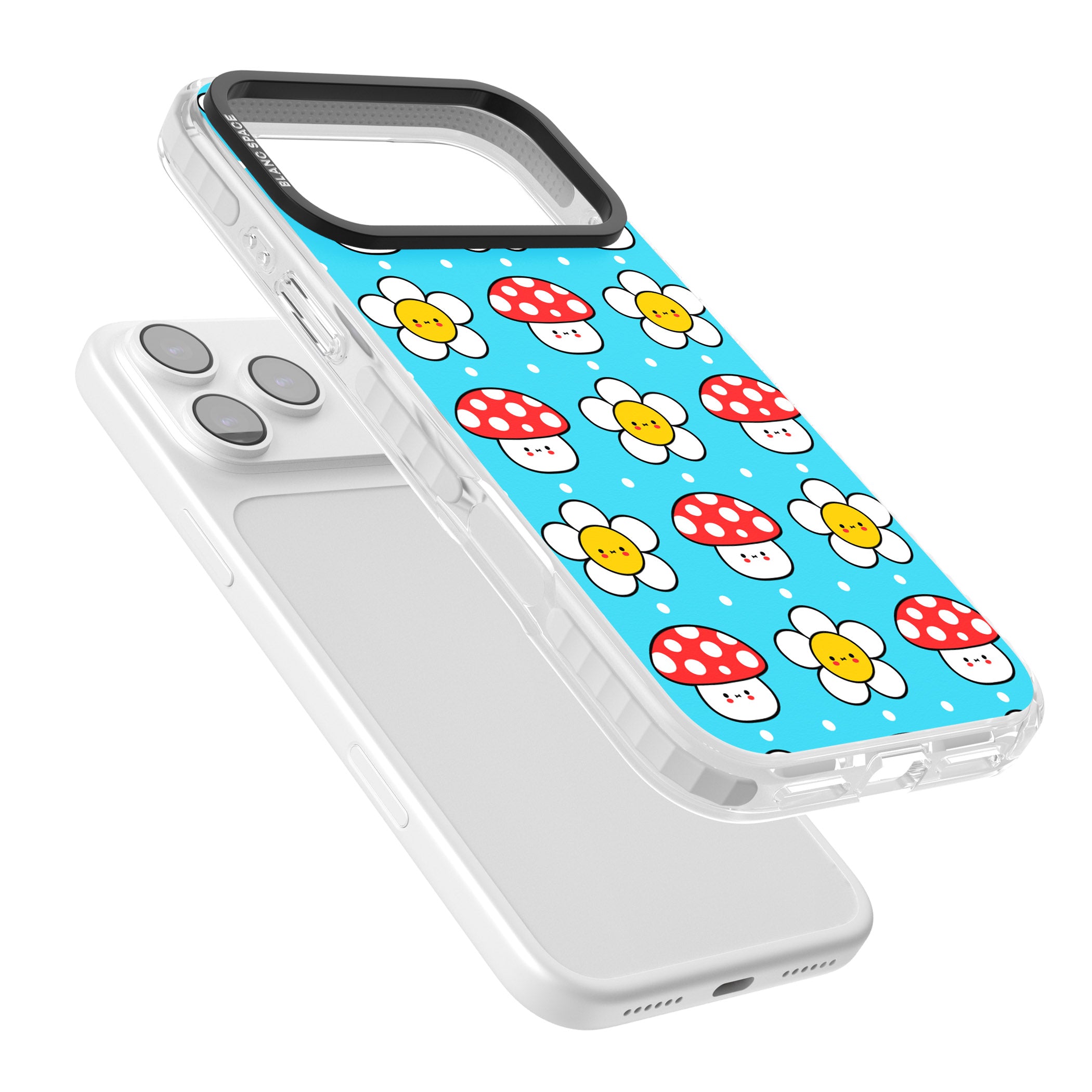 Shroom Bunnies Kawaii Pattern iPhone 17 Pro Impact Clear Phone Case Colours