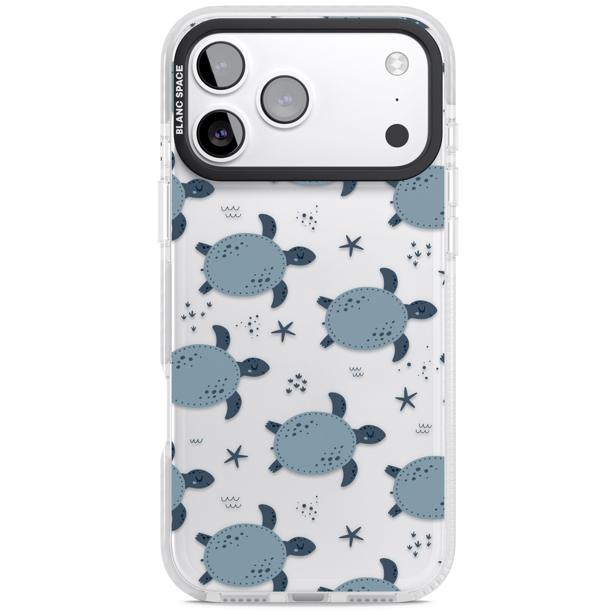 Under The Sea Patterns Sea Turtles (Clear) iPhone 17 Pro Impact Clear Phone Case