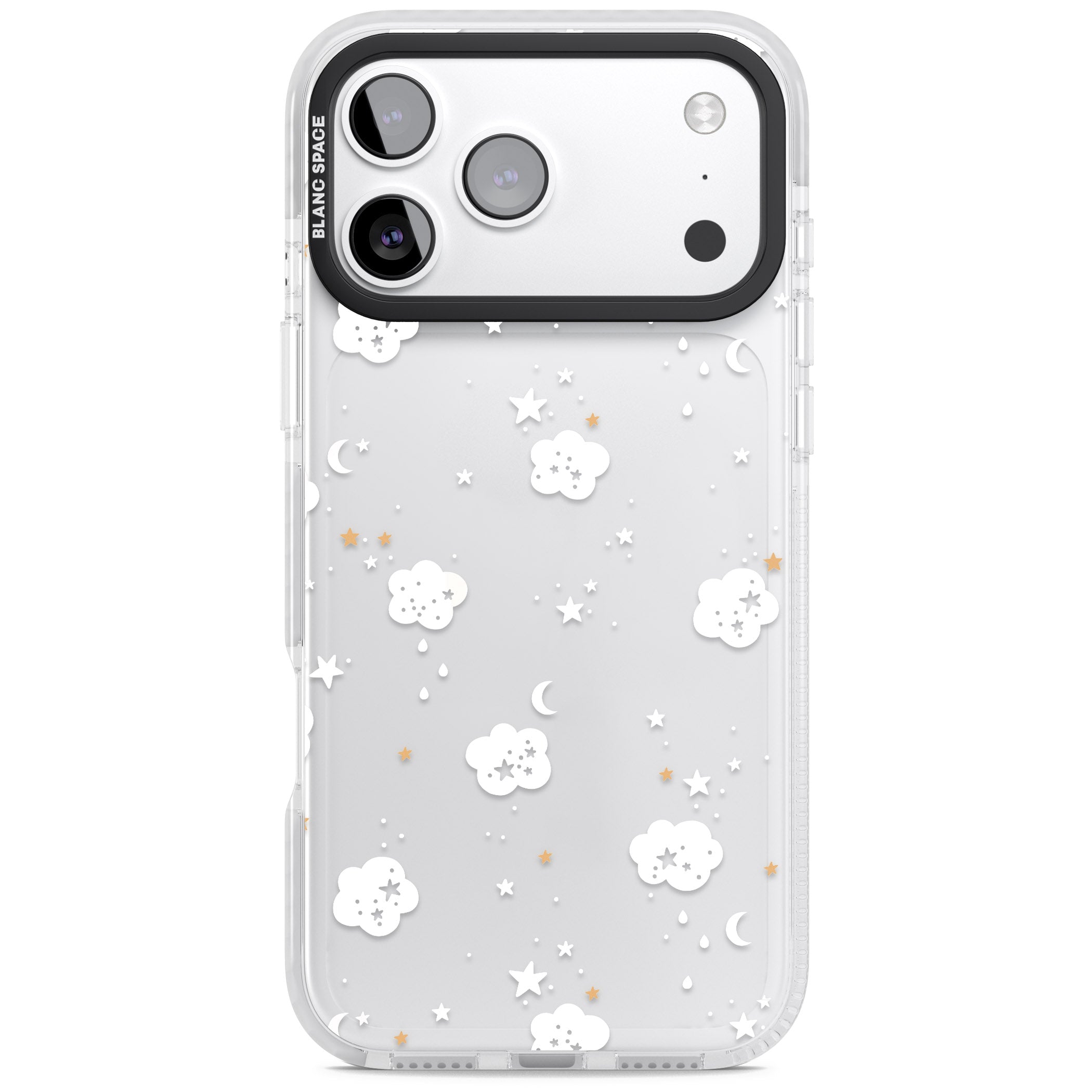 Starry Night Cloud iPhone 17 Pro Impact Clear Phone Case