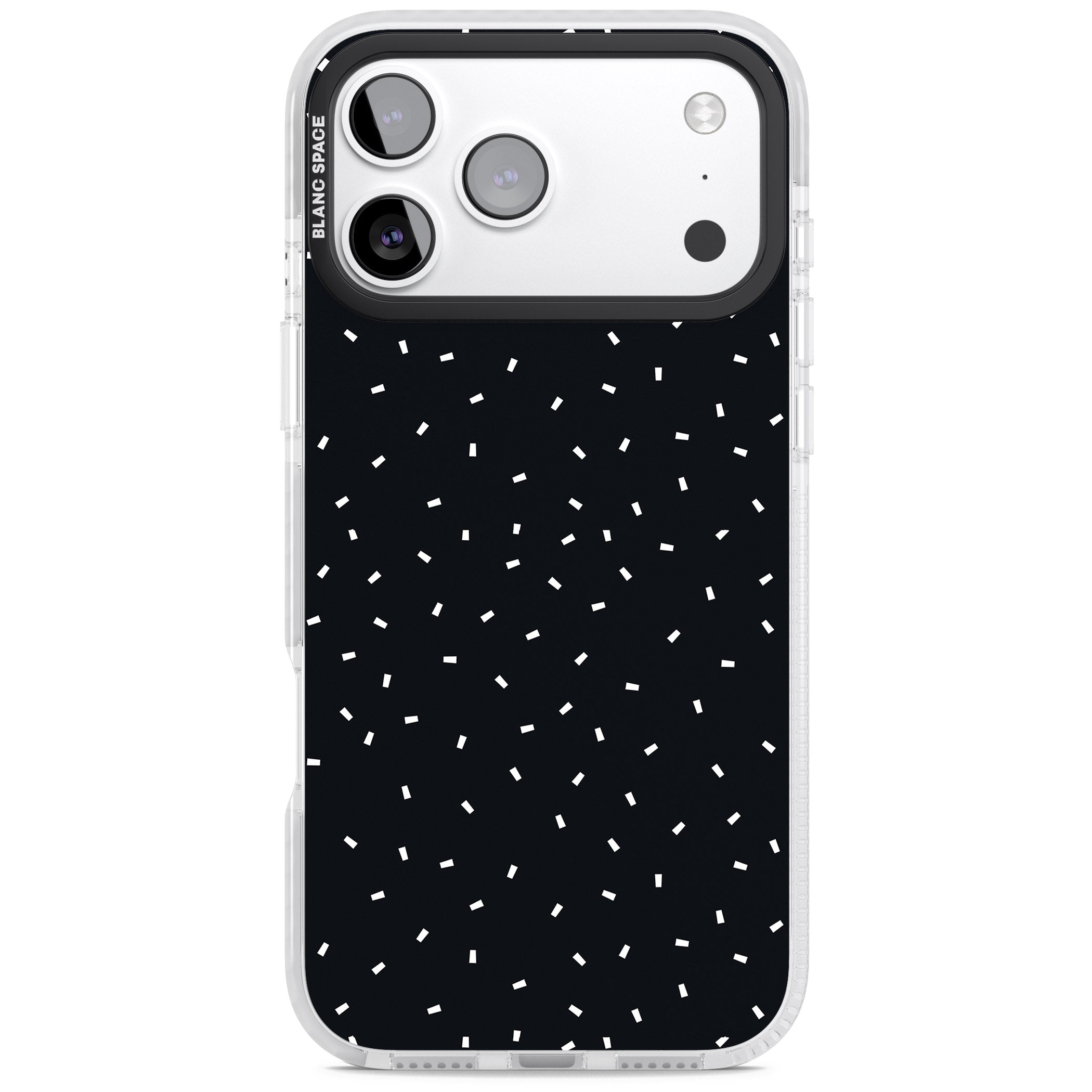 Confetti (Black) iPhone 17 Pro Impact Clear Phone Case