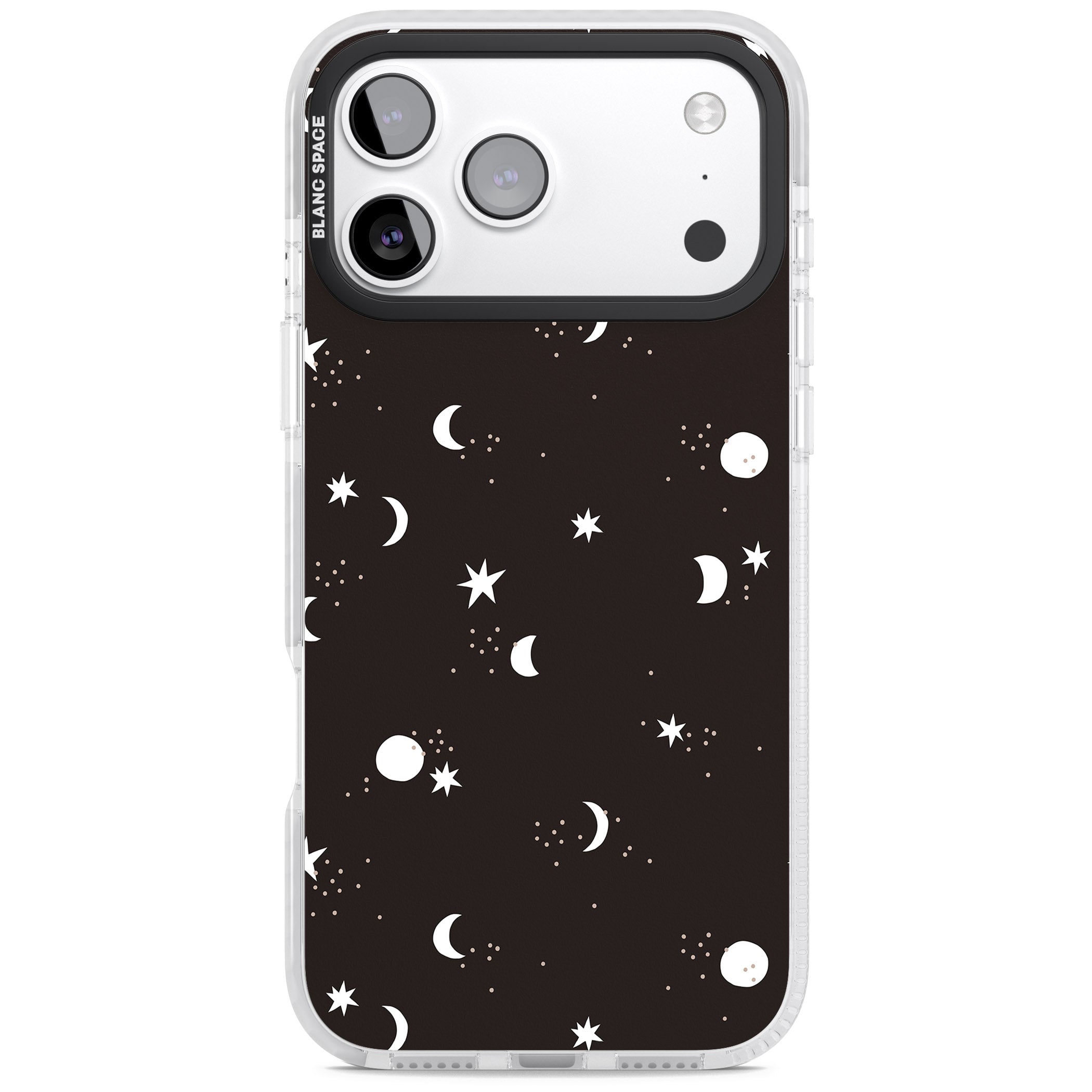 Funky Moons & Stars iPhone 17 Pro Impact Clear Phone Case