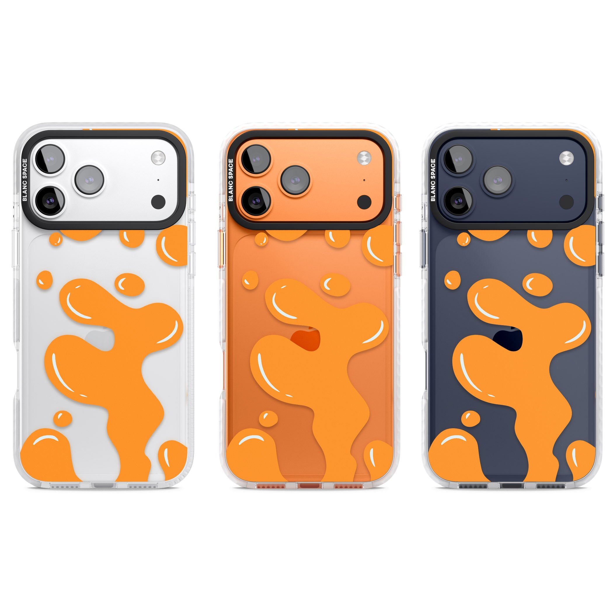 Orange Lava Lamp iPhone 17 Pro Impact Clear Phone Case APT Impact Protection