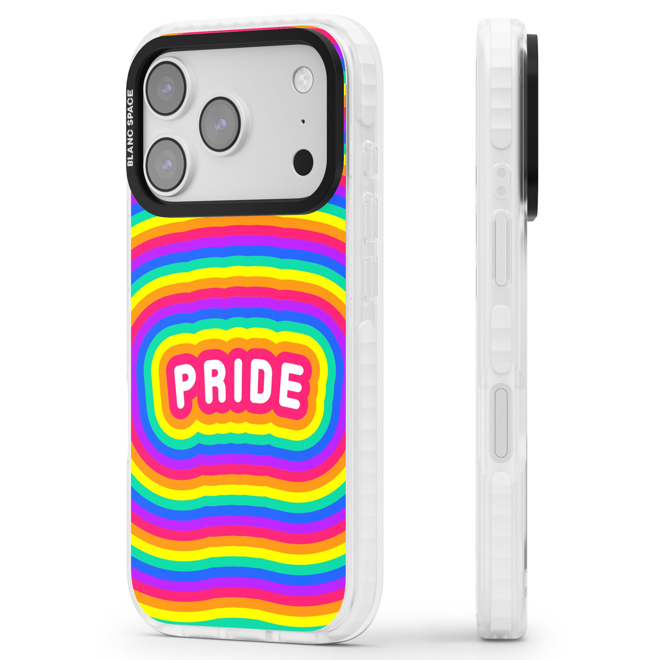 Pride iPhone 17 Pro Impact Clear Phone Case Side Profile