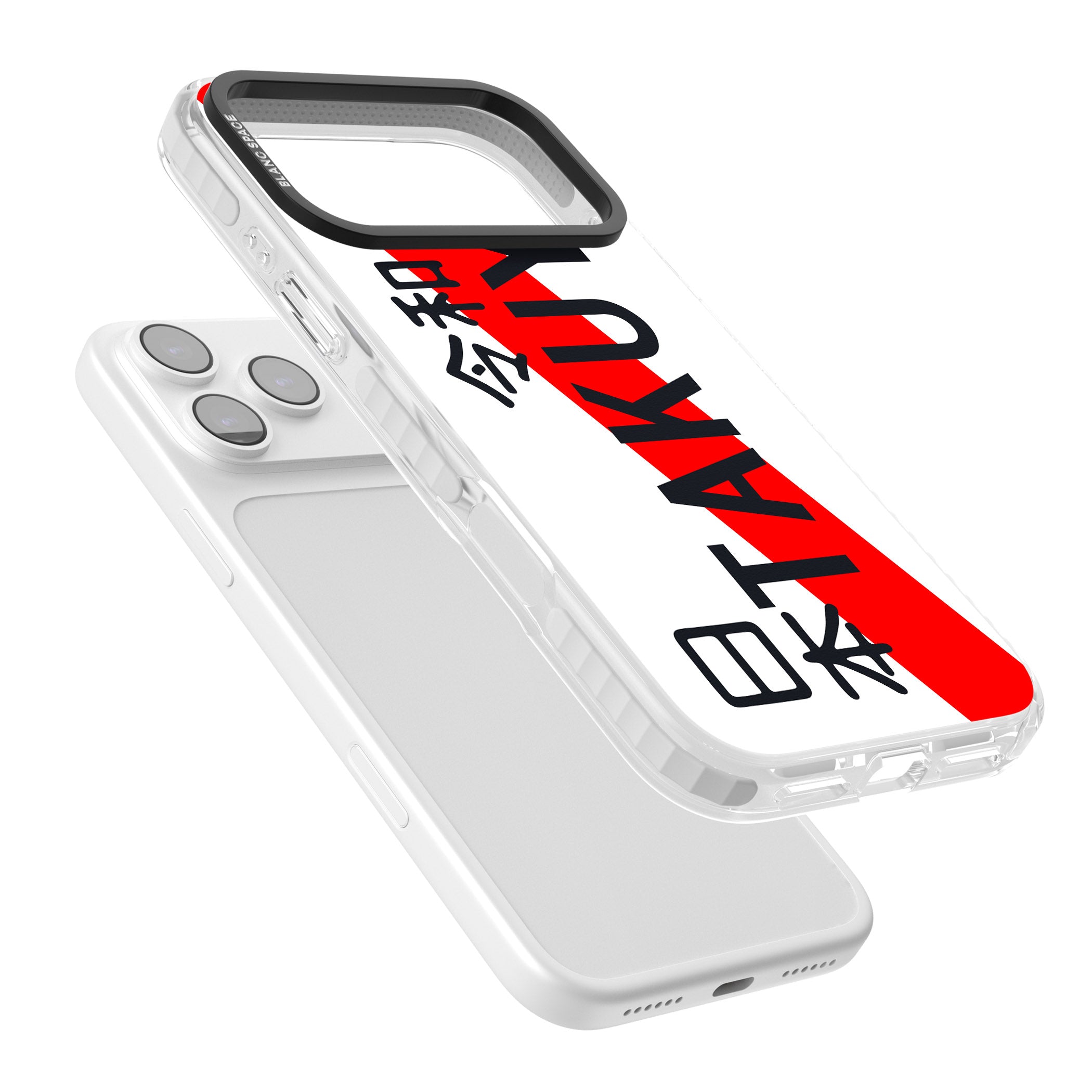 Personalised Japanese License Plate iPhone 17 Pro Impact Clear Phone Case Colours