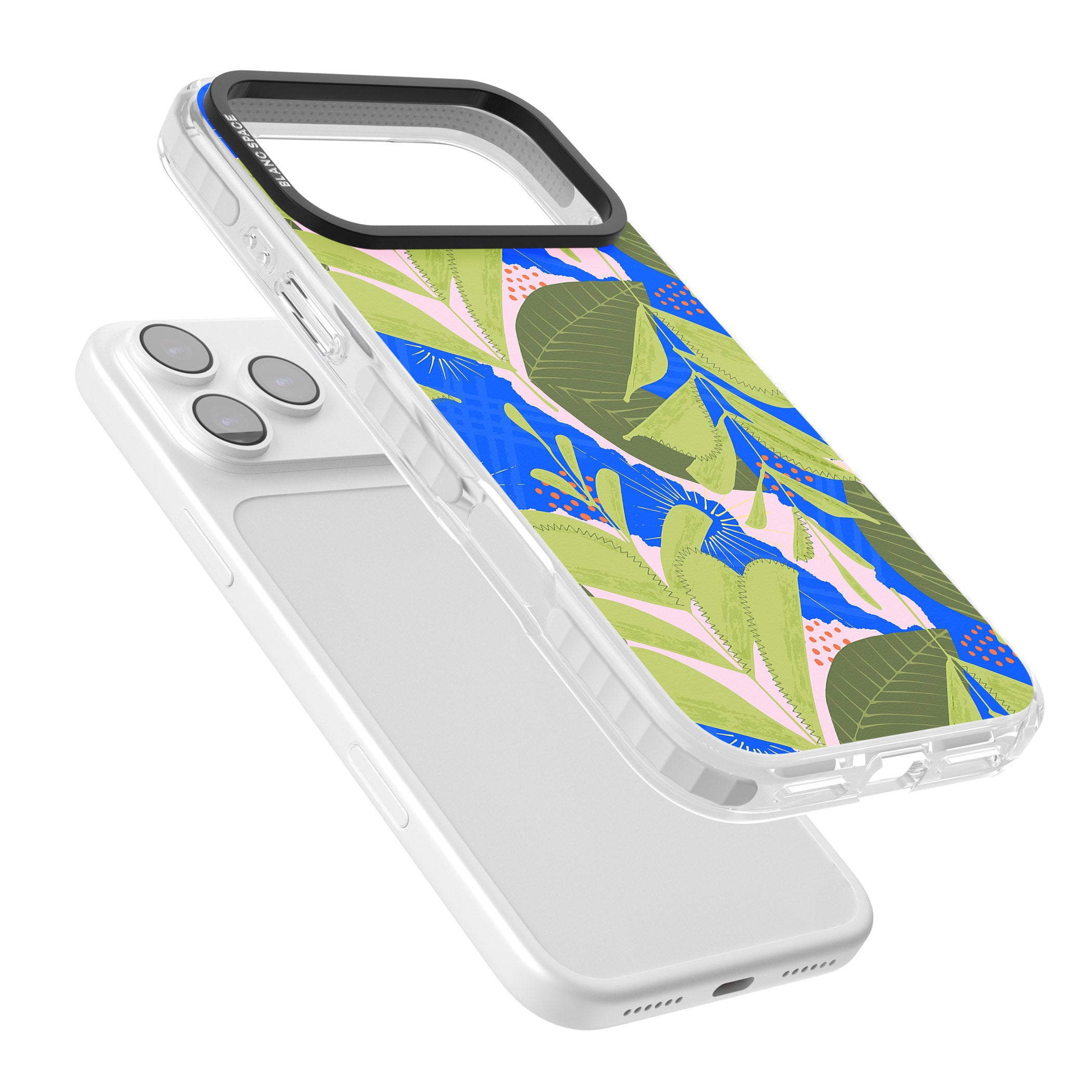 Fern Leaves Abstract Pattern iPhone 17 Pro Impact Pro Clear Phone Case Colours