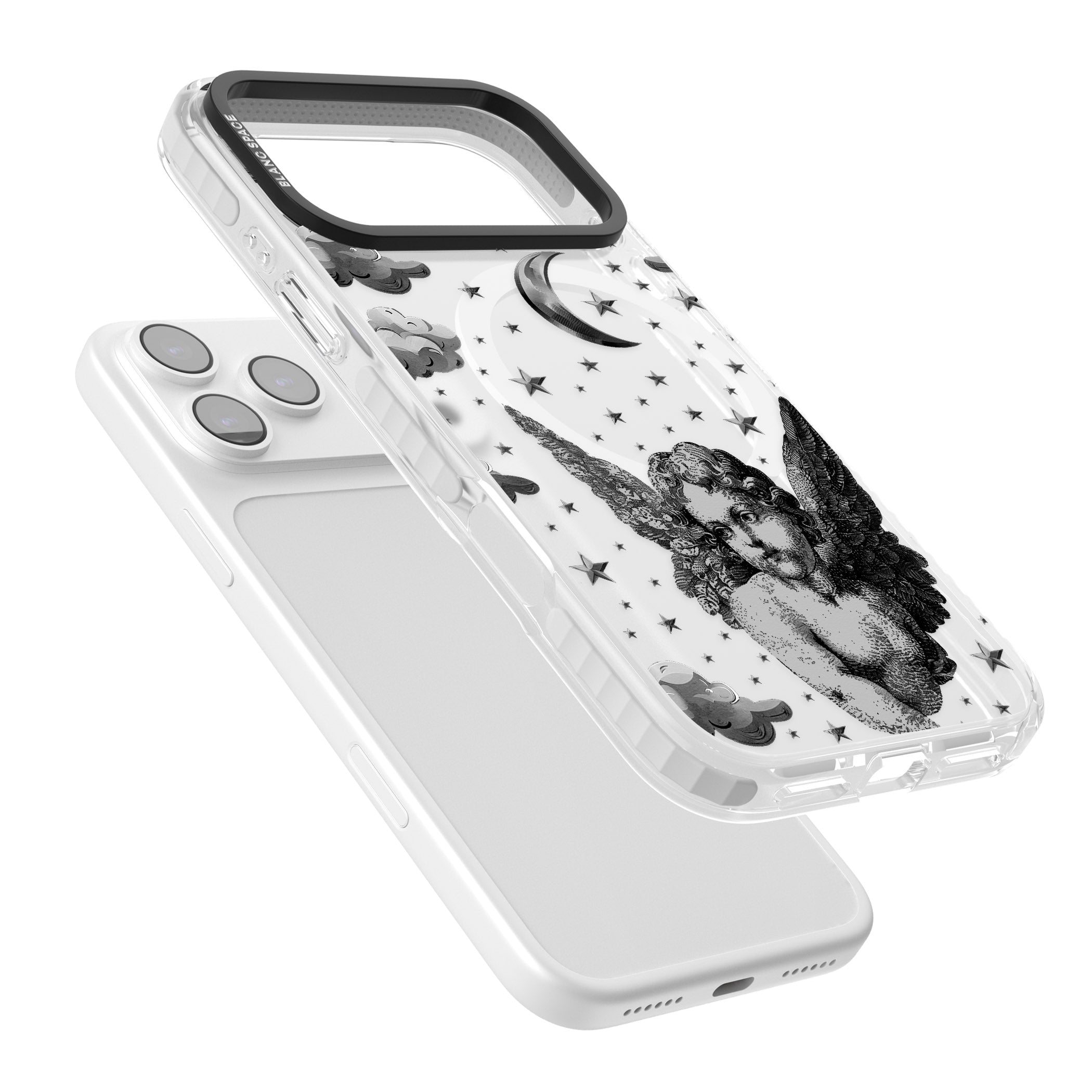 Celestial Cherub iPhone 17 Pro Impact Pro Clear Phone Case Colours