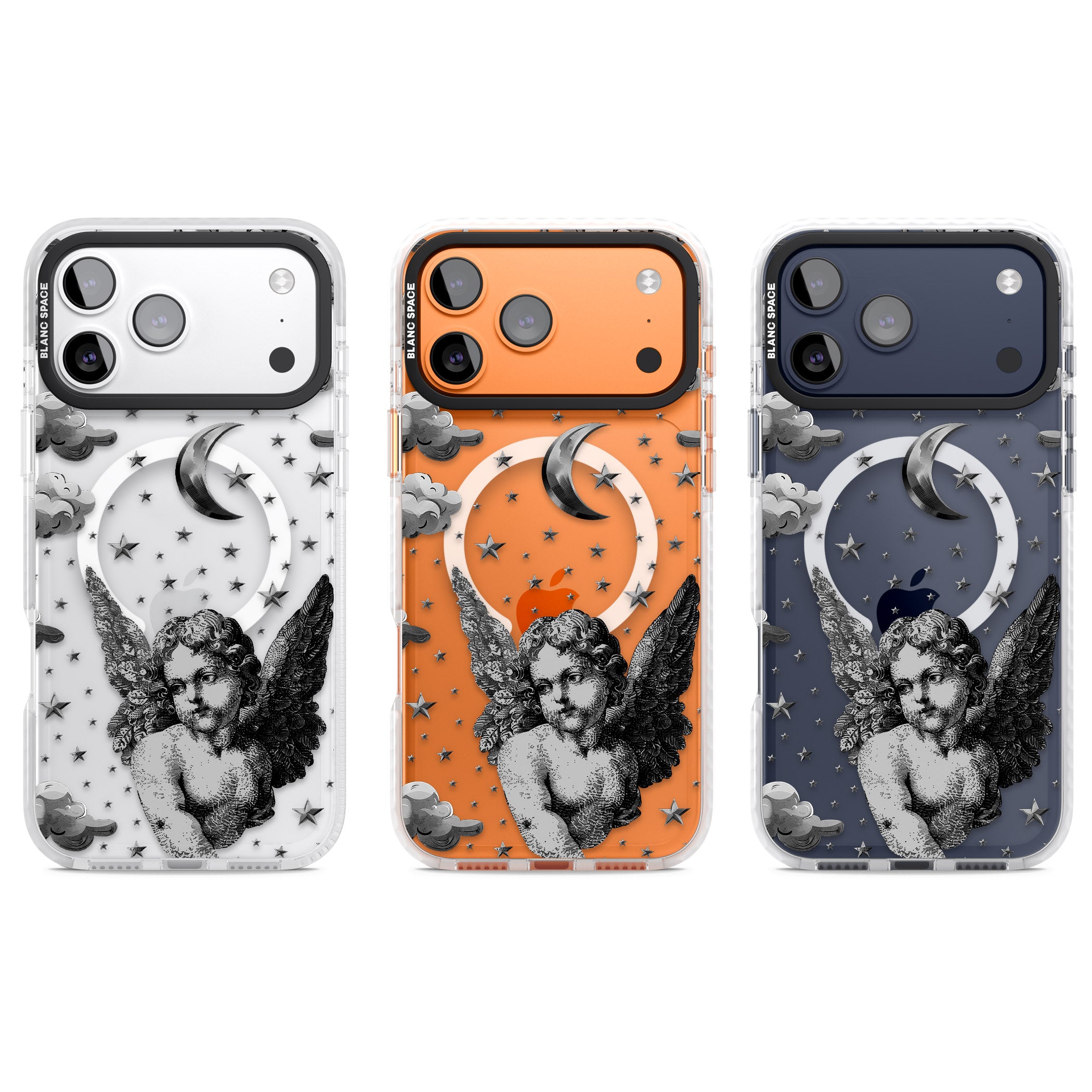 Celestial Cherub iPhone 17 Pro Impact Pro Clear Phone Case APT Impact Protection