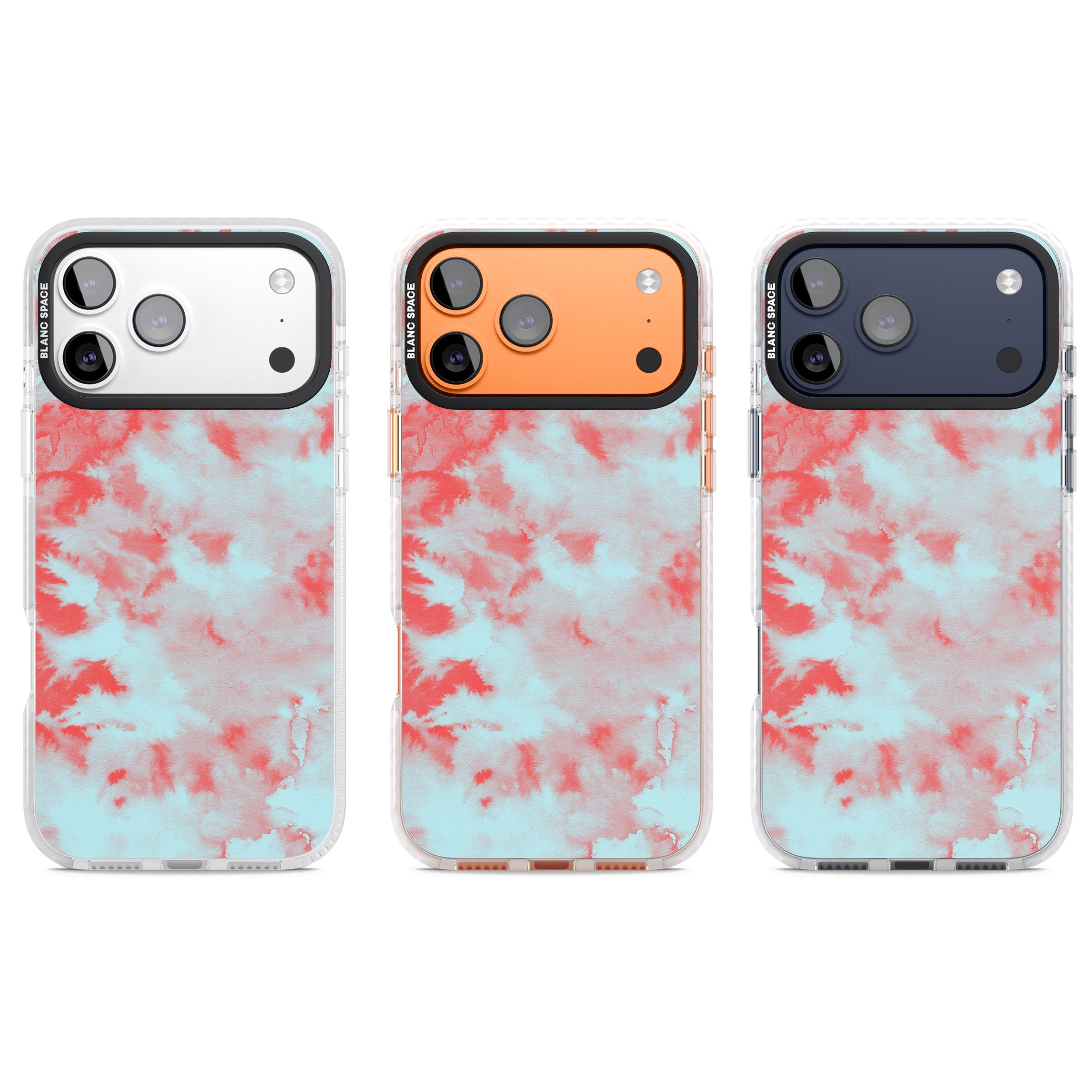 Red & Blue Acid Cloud iPhone 17 Pro Impact Pro Clear Phone Case APT Impact Protection