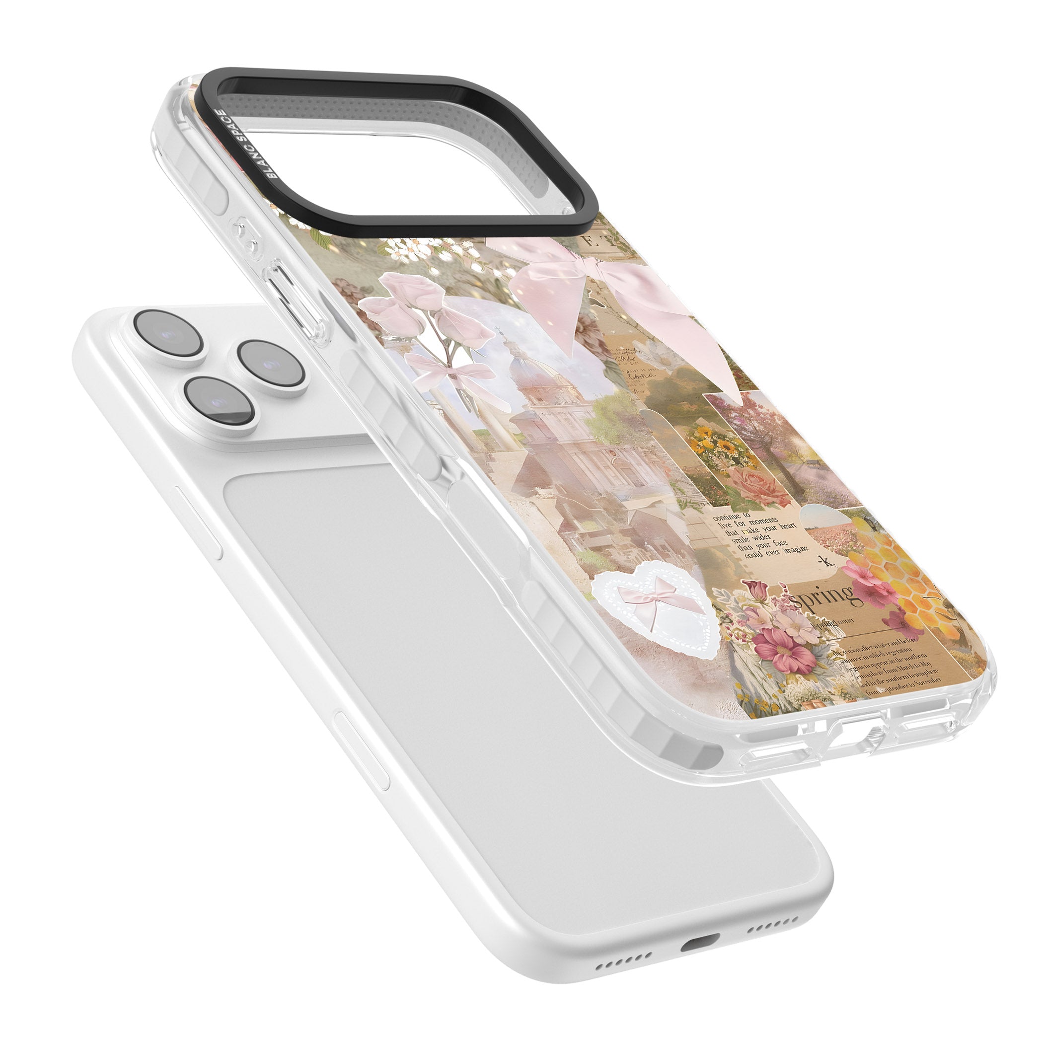 Coquette Collage iPhone 17 Pro Impact Pro Clear Phone Case Colours