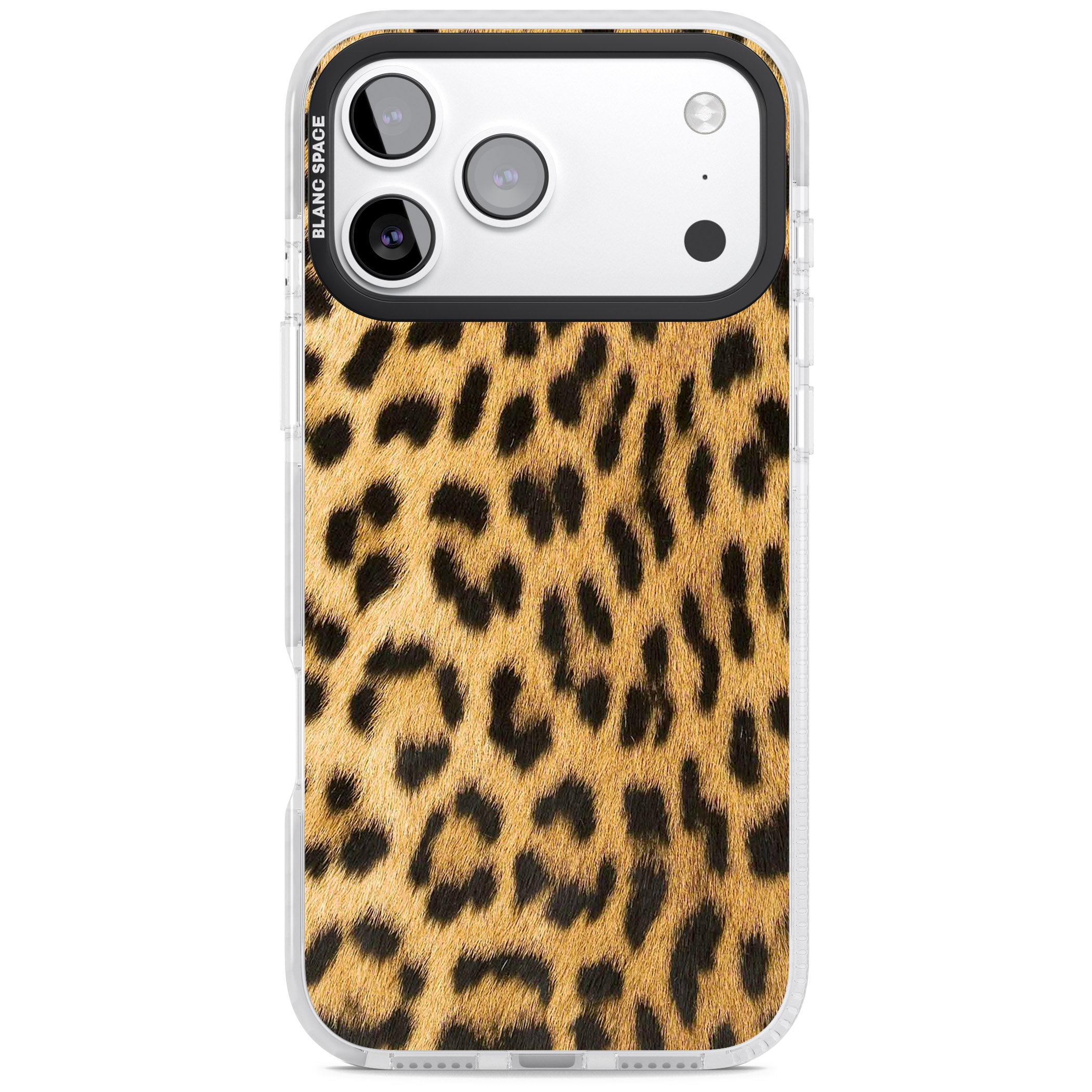 Designer Fashion Gold Leopard Print iPhone 17 Pro Impact Pro Clear Phone Case