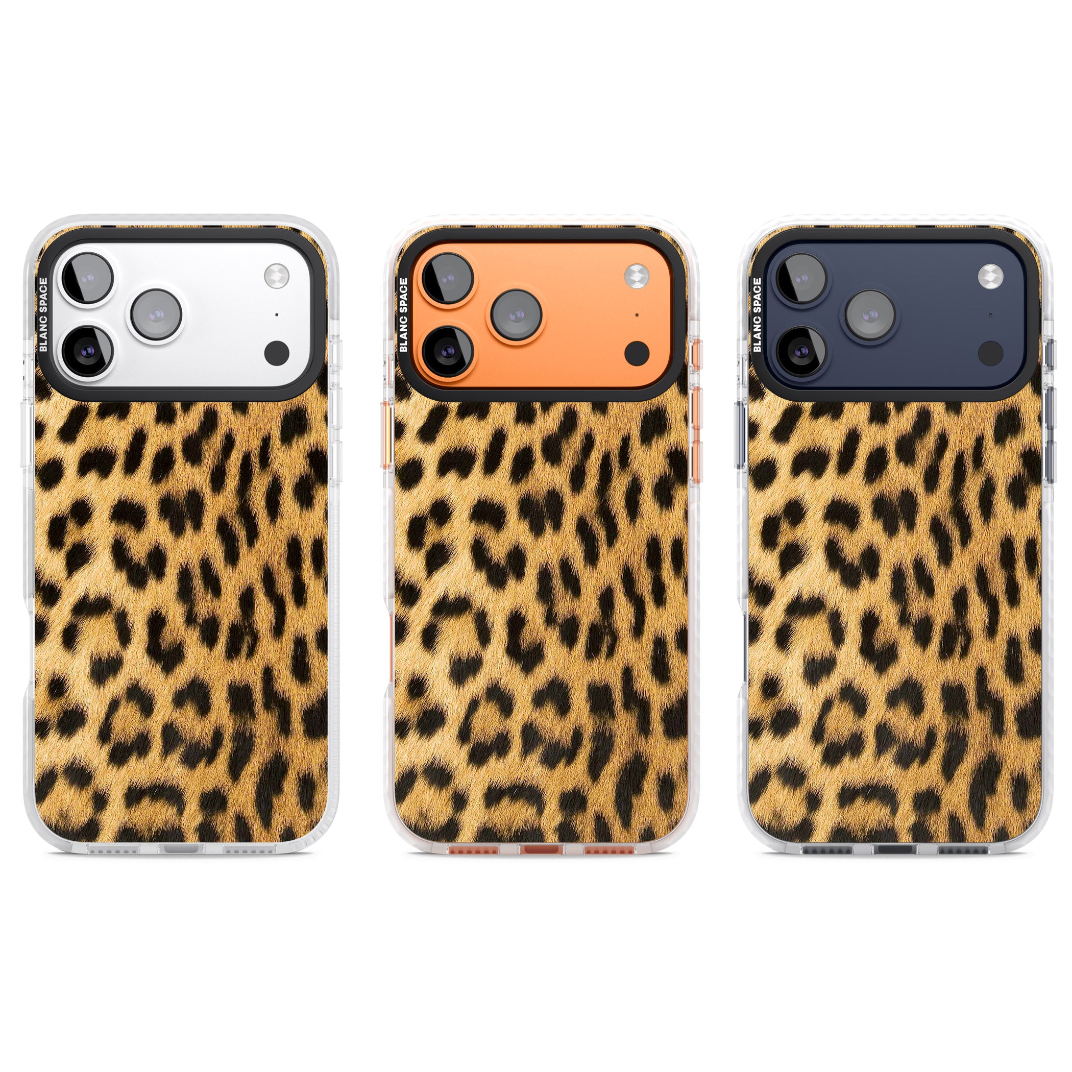 Designer Fashion Gold Leopard Print iPhone 17 Pro Impact Pro Clear Phone Case APT Impact Protection