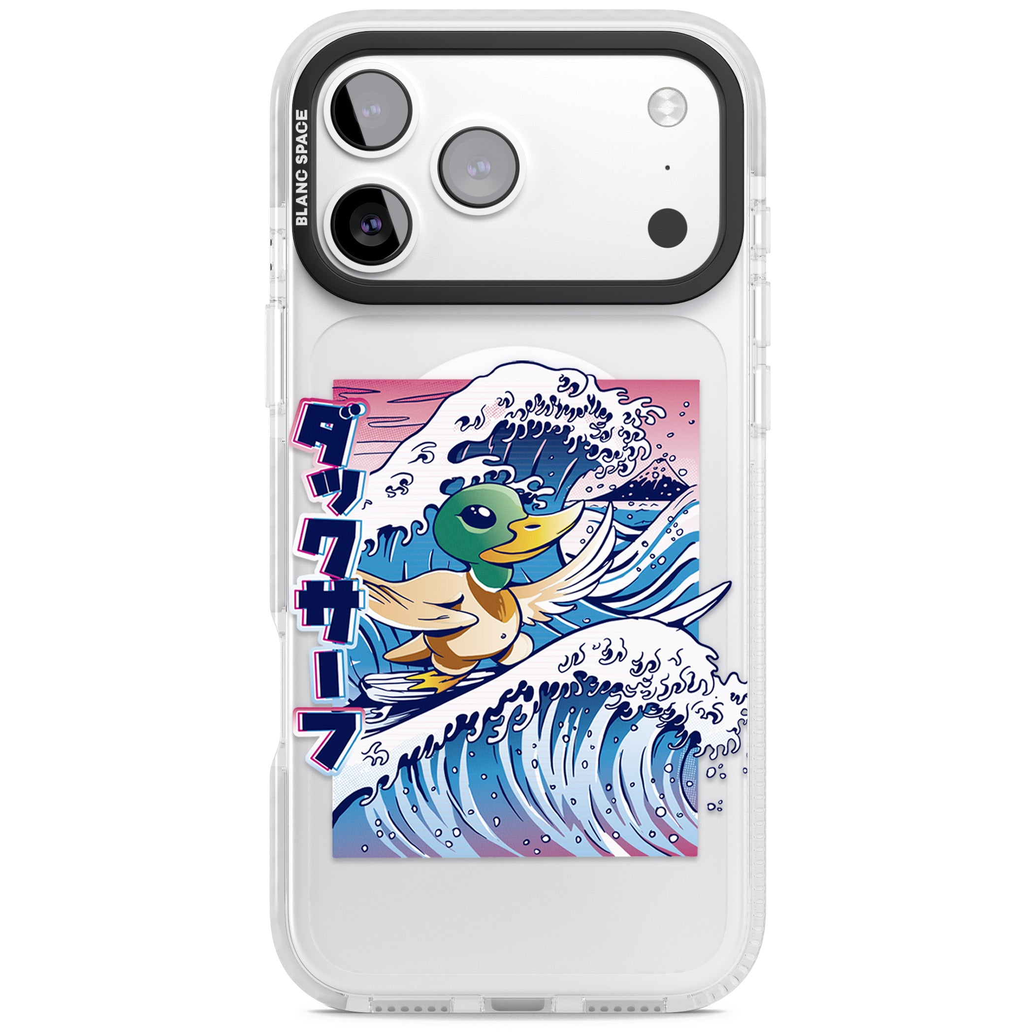 Duck Surf iPhone 17 Pro Impact Pro Clear Phone Case