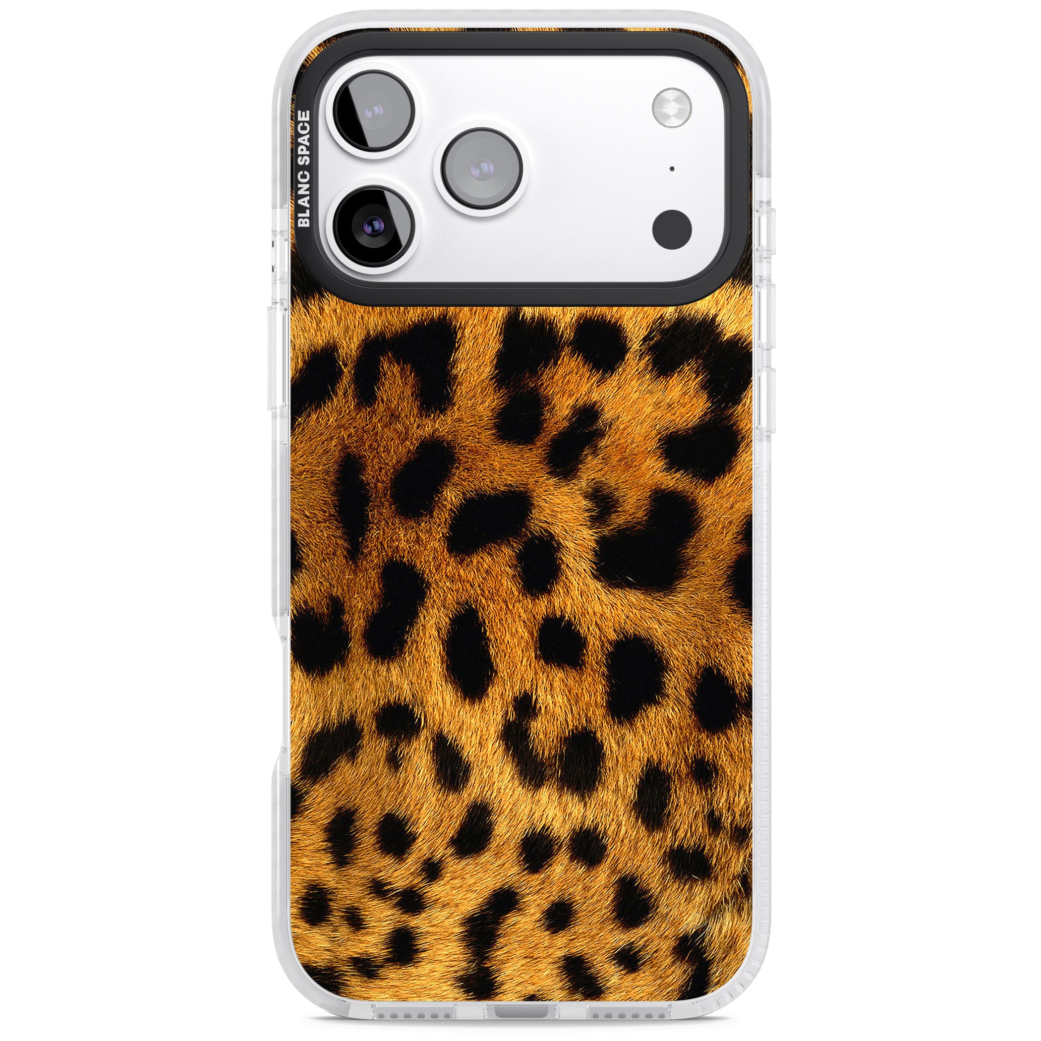 Leopard Print iPhone 17 Pro Max Impact Pro Clear Phone Case