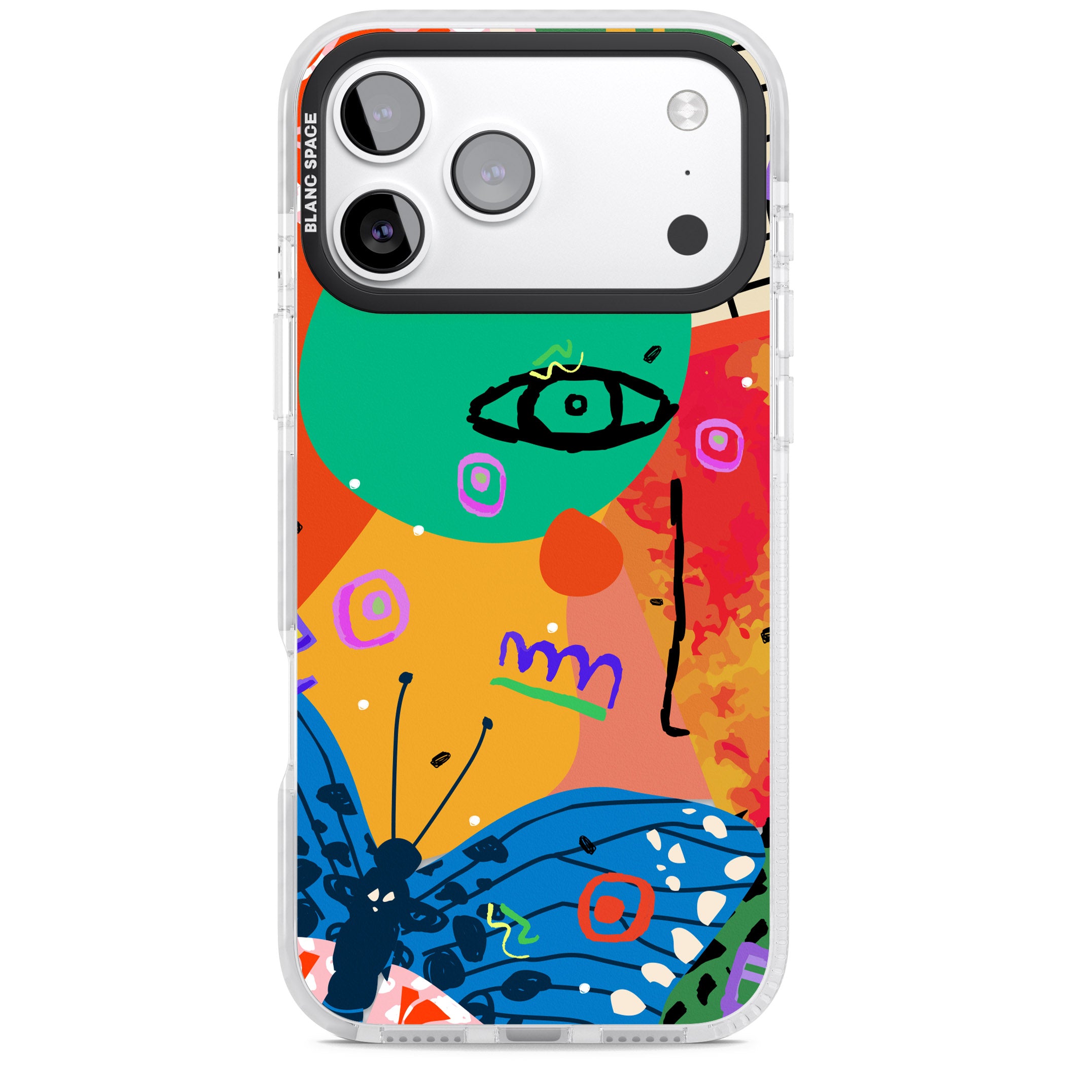 Abstract Butterfly iPhone 17 Pro Impact Pro Clear Phone Case