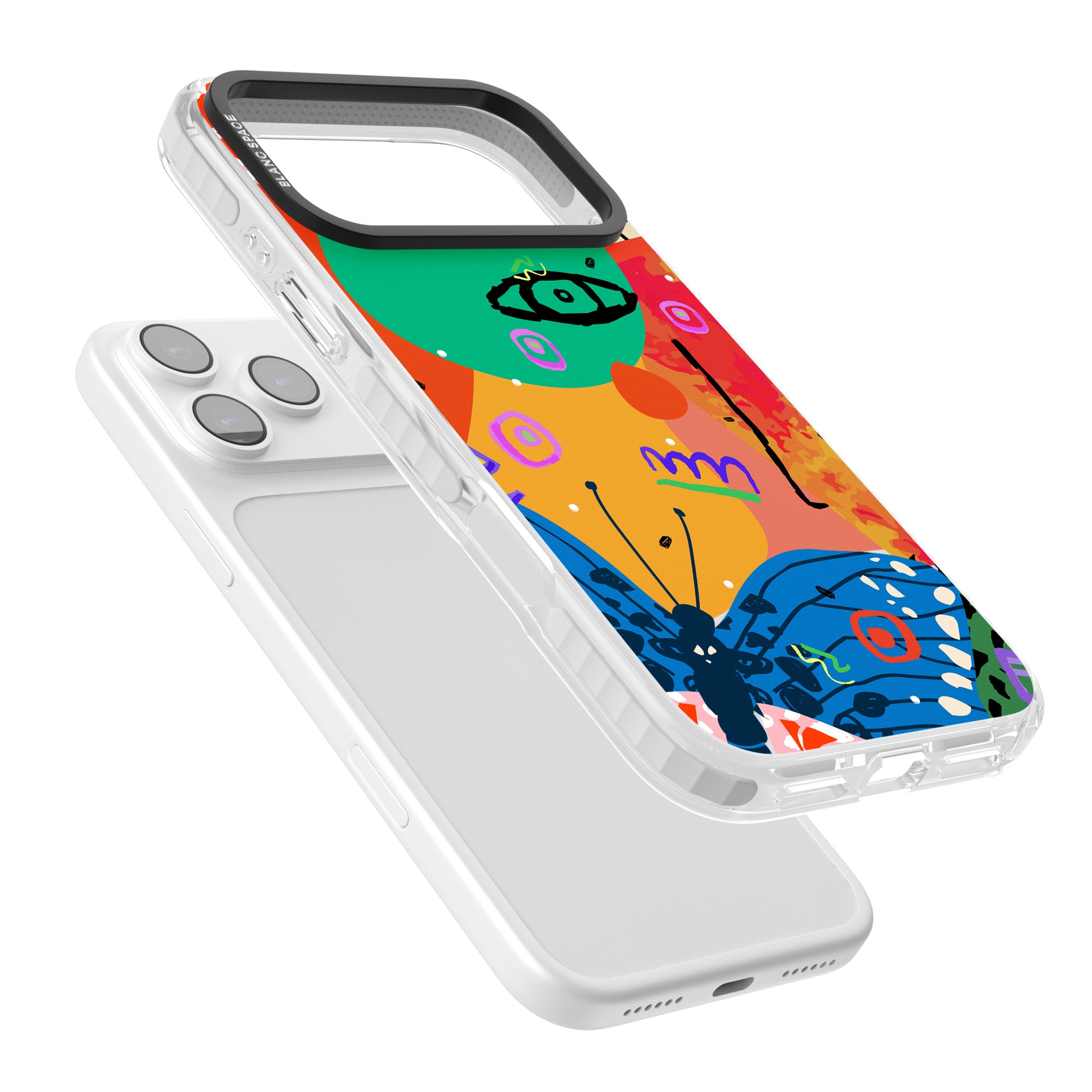 Abstract Butterfly iPhone 17 Pro Impact Pro Clear Phone Case Colours