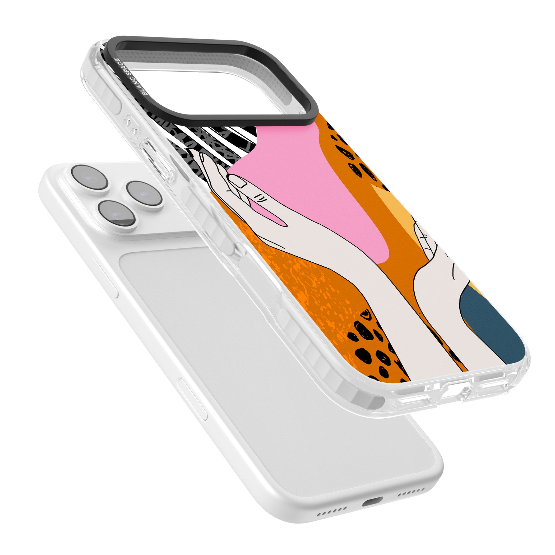 Abstract Vibes iPhone 17 Pro Impact Pro Clear Phone Case Colours