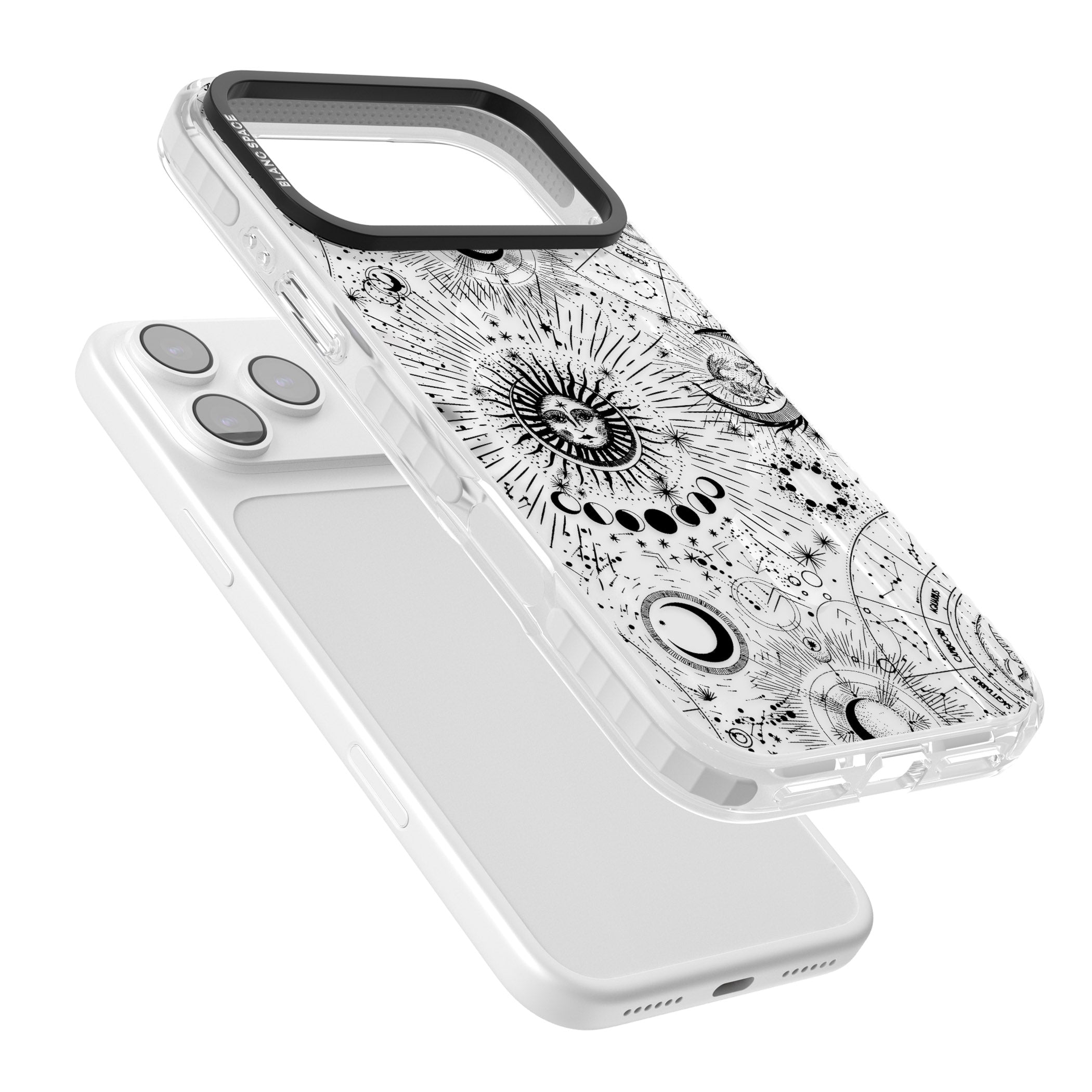 Suns & Zodiac Solar Chart iPhone 17 Pro Impact Pro Clear Phone Case Colours