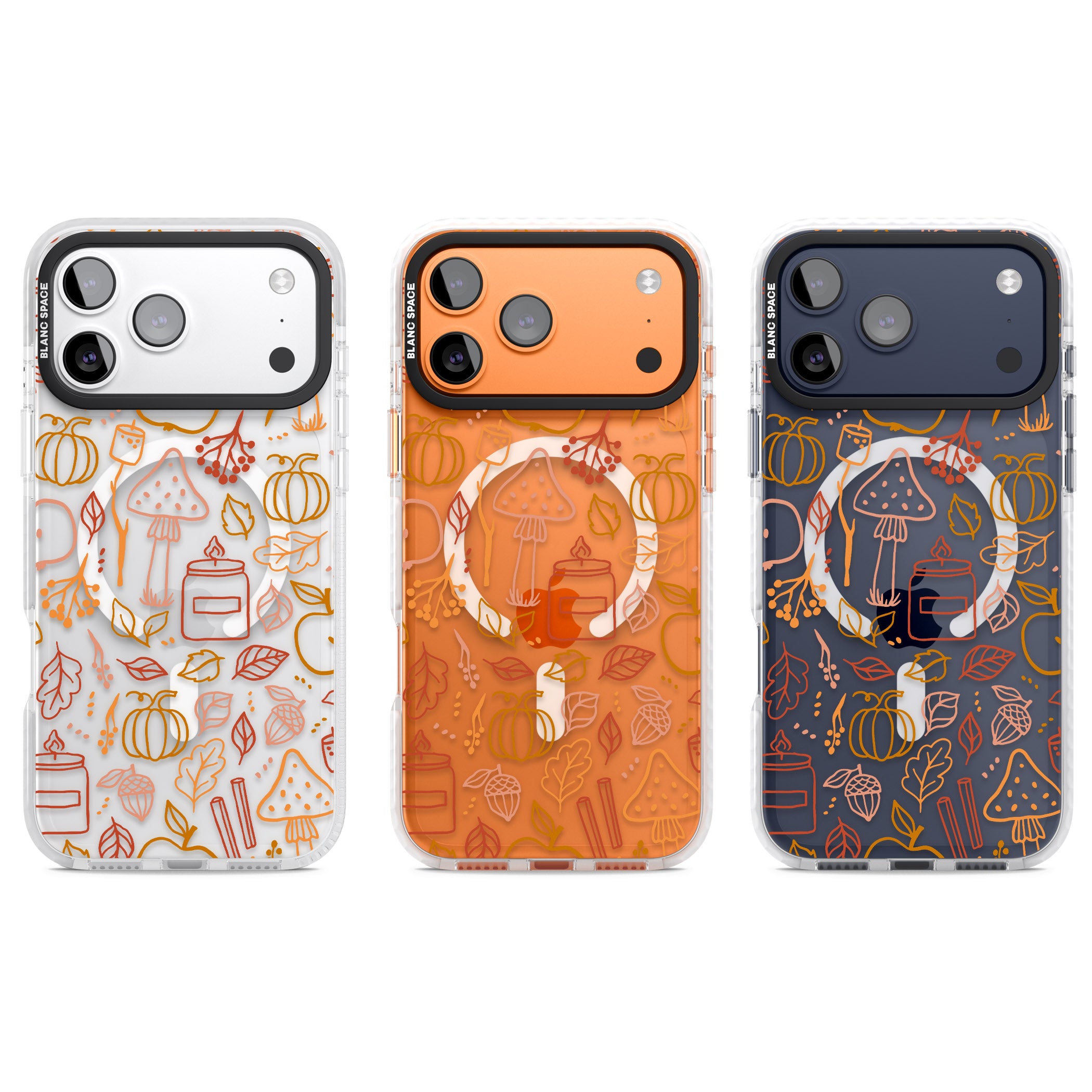 Autumn Line Pattern iPhone 17 Pro Impact Pro Clear Phone Case APT Impact Protection