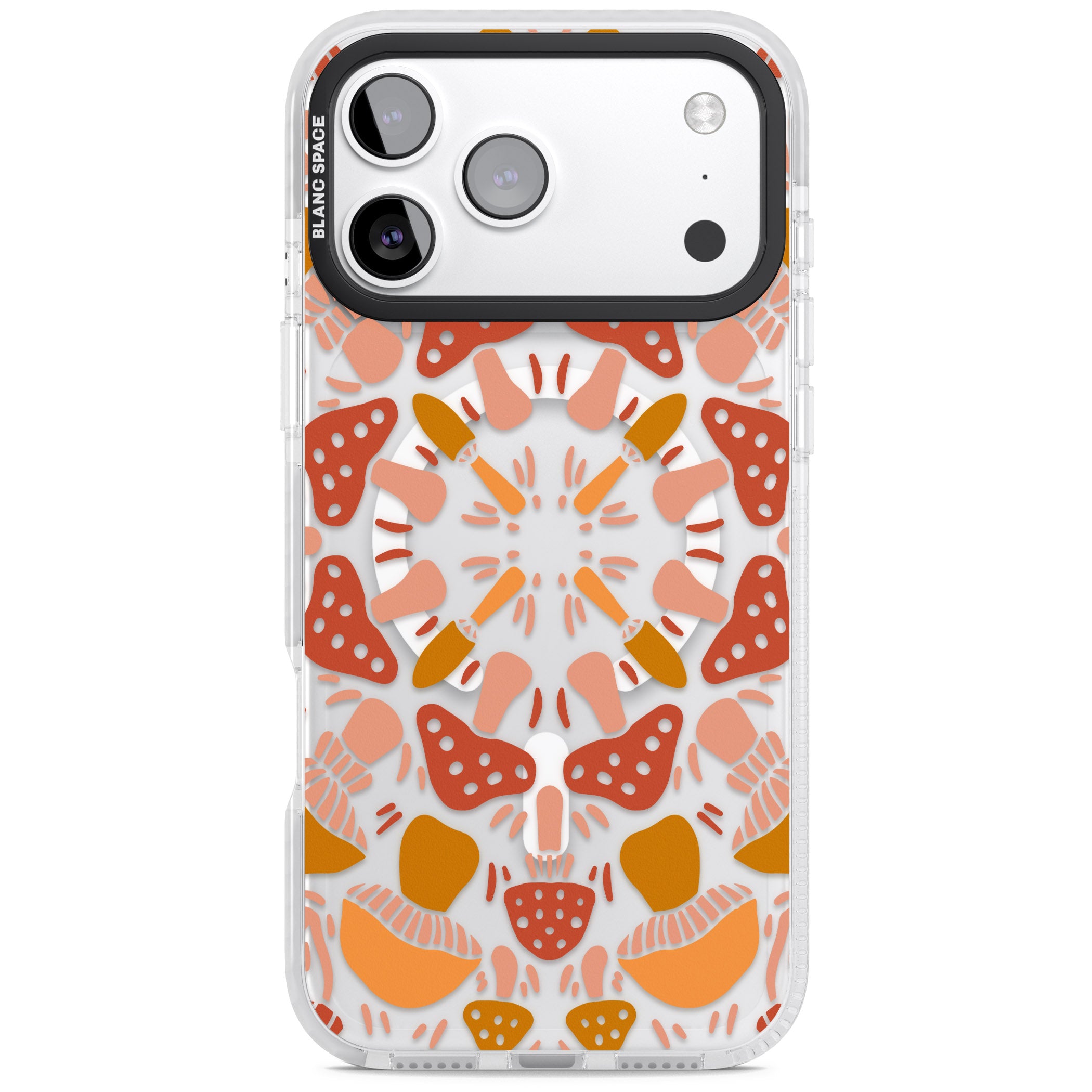 Mushroom Medley iPhone 17 Pro Impact Pro Clear Phone Case