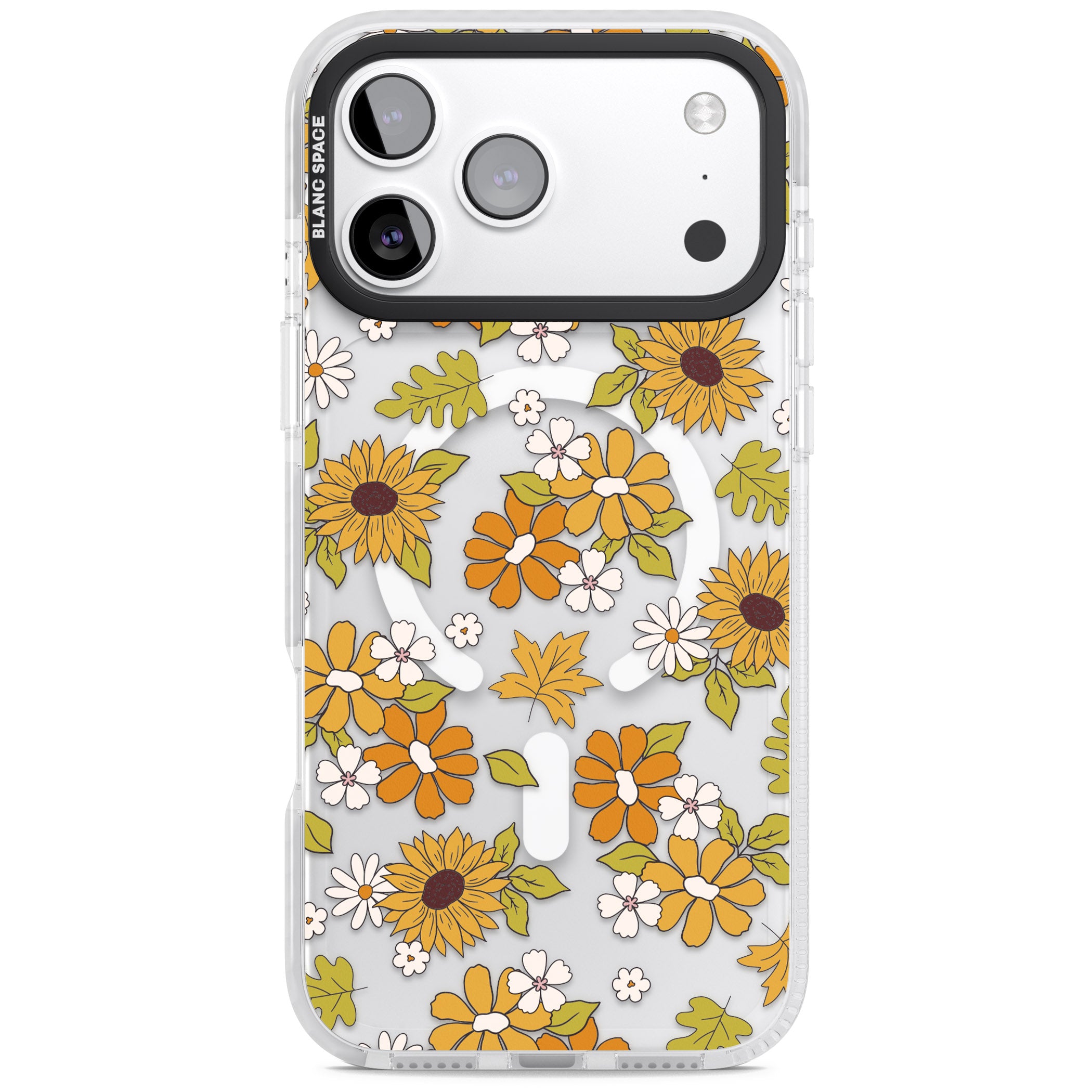 Boho Sunflowers iPhone 17 Pro Impact Pro Clear Phone Case