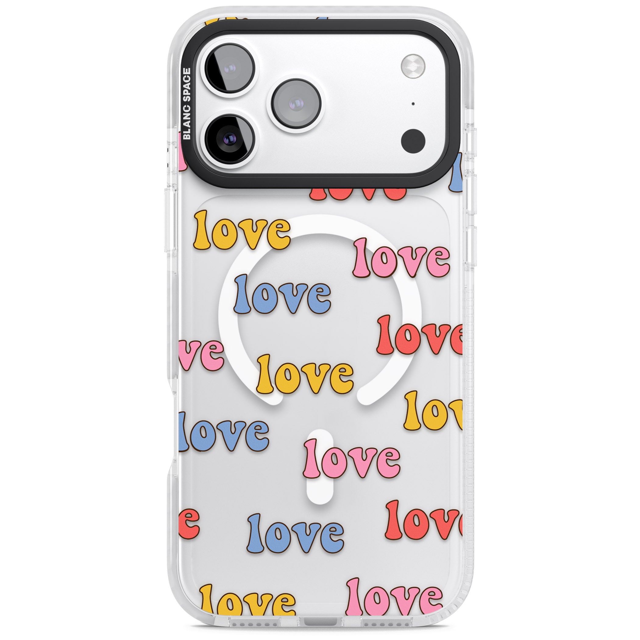 Love Pattern iPhone 17 Pro Impact Pro Clear Phone Case