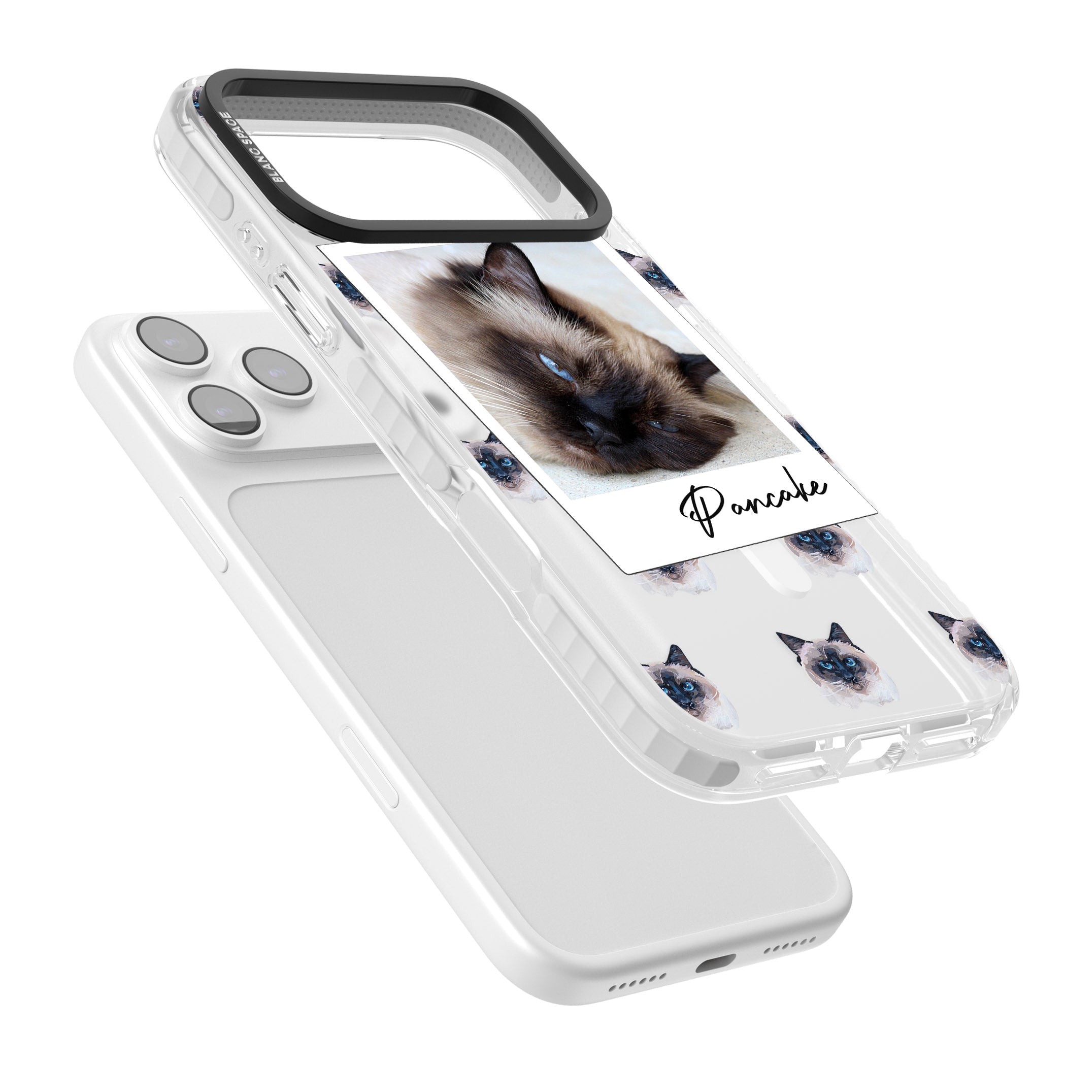 Personalised Burmese Cat Photo iPhone 17 Pro Impact Pro Clear Phone Case Colours
