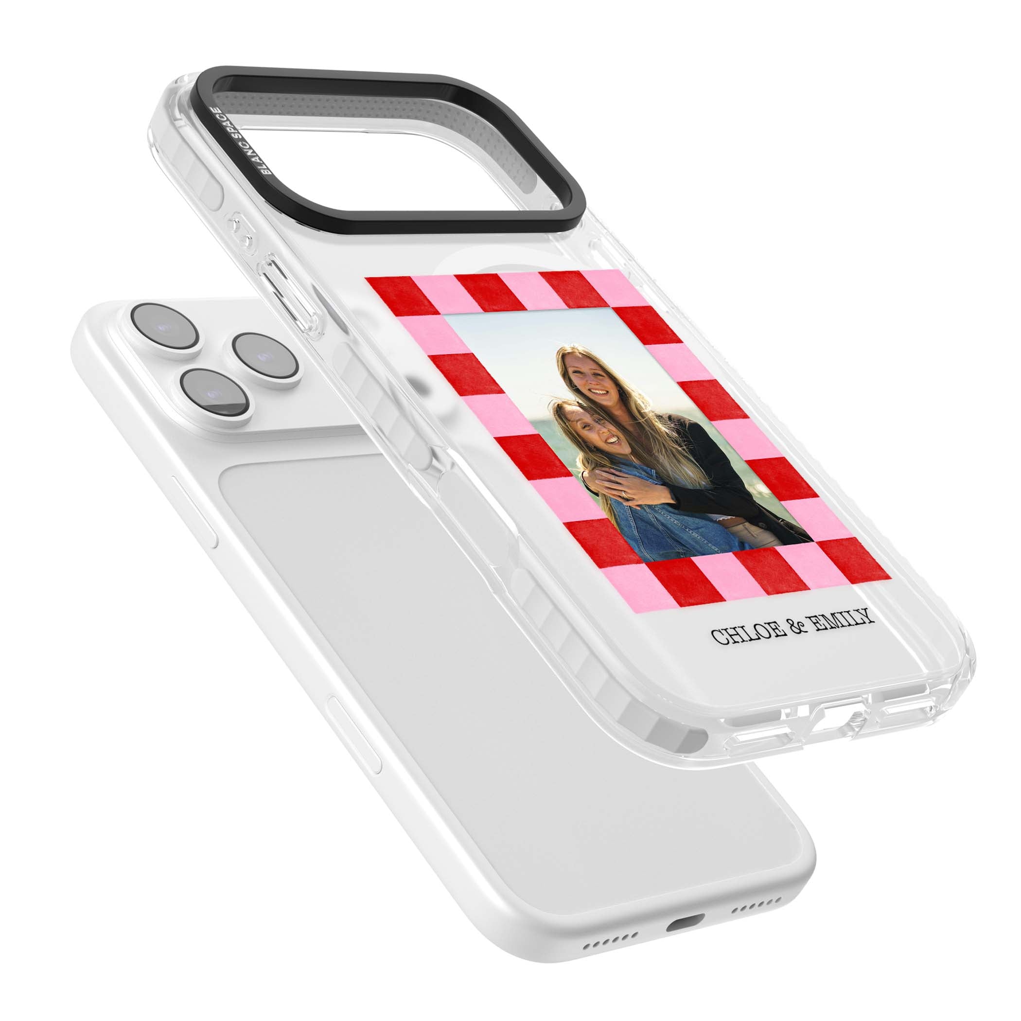 Bubblegum Check Photo for her iPhone case | Impact Magsafe case for iPhone 17 Pro, iPhone 17 Pro Max