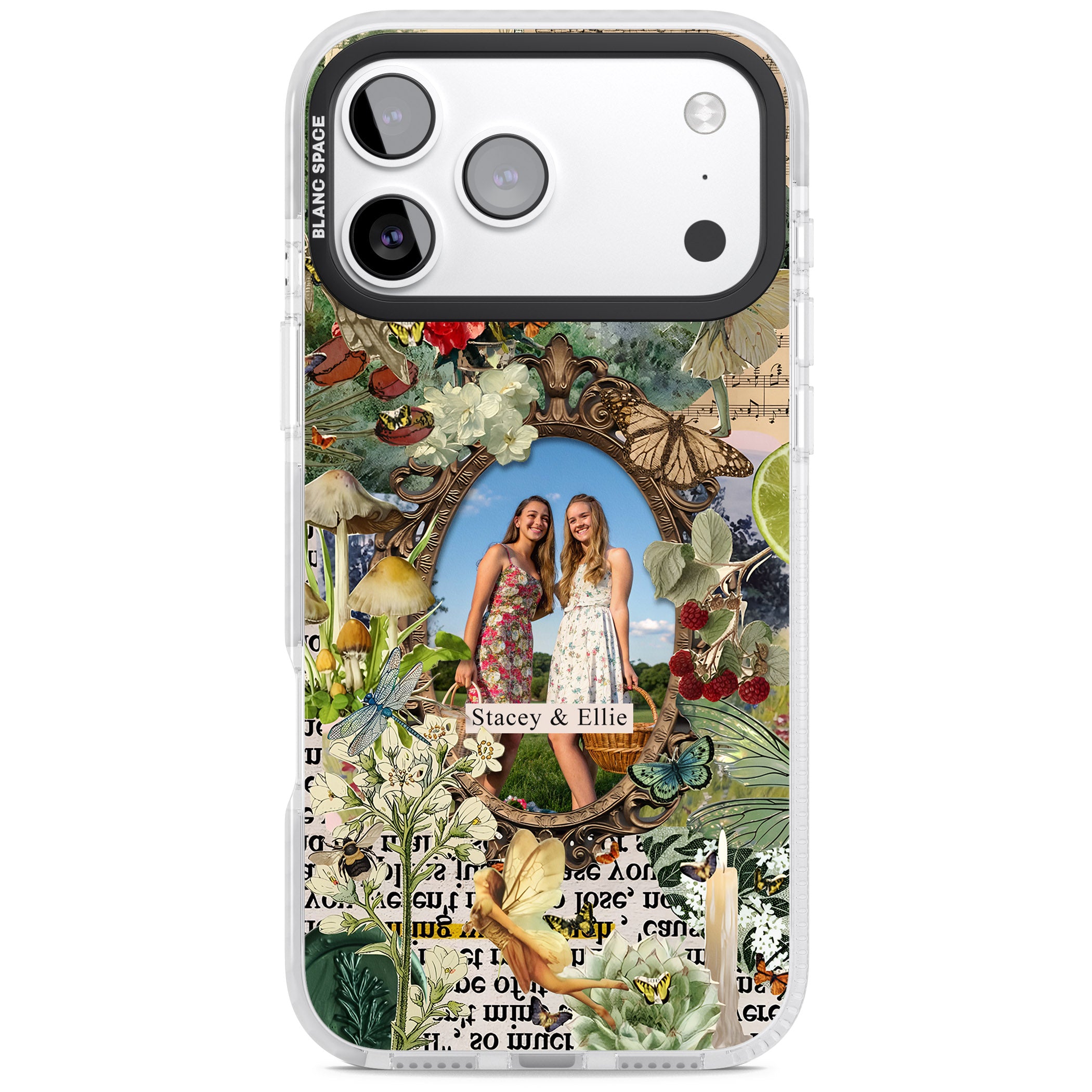 Personalised Cottage Garden Frame iPhone 17 Pro Impact Pro Clear Phone Case
