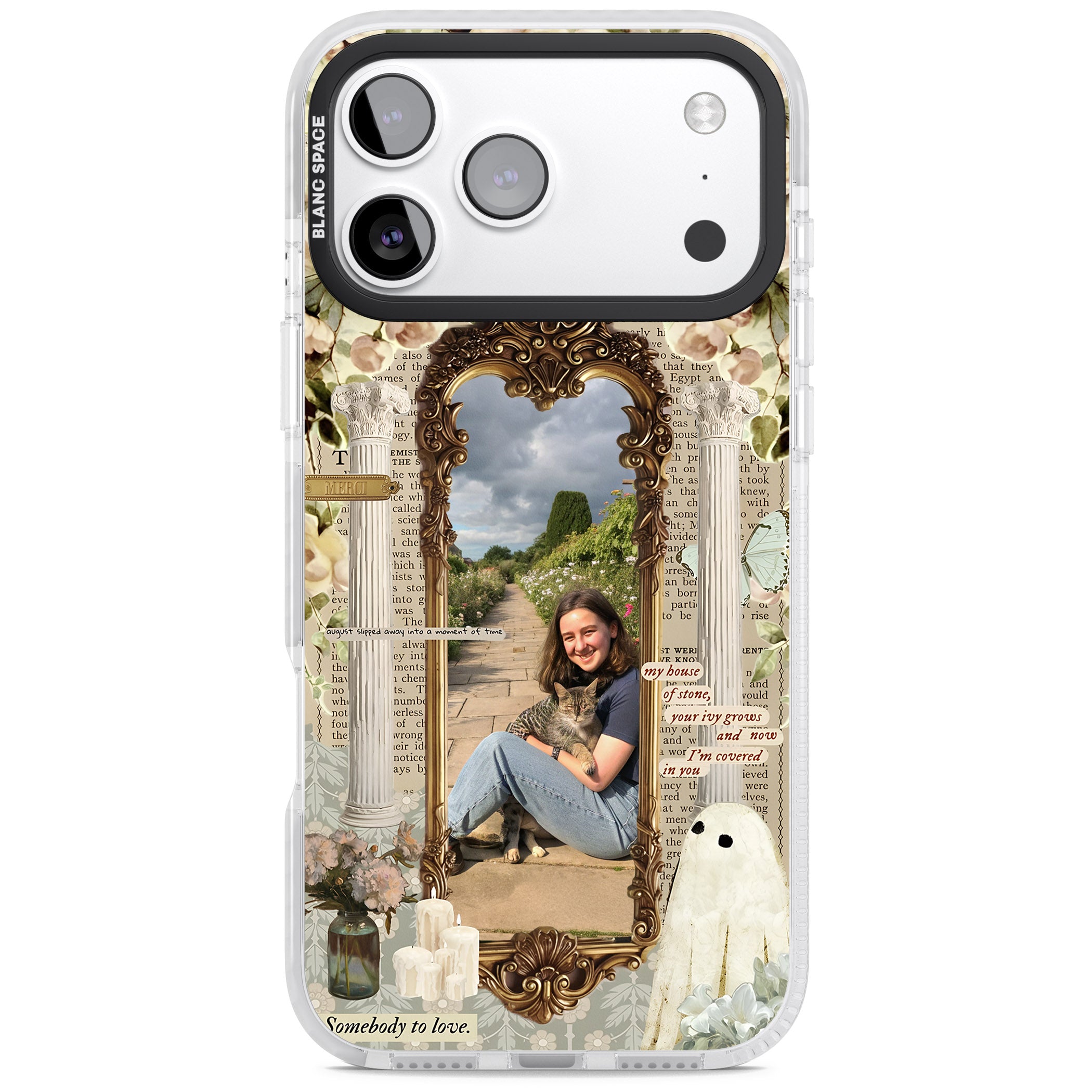 Personalised Soft Vintage Frame iPhone 17 Pro Impact Pro Clear Phone Case