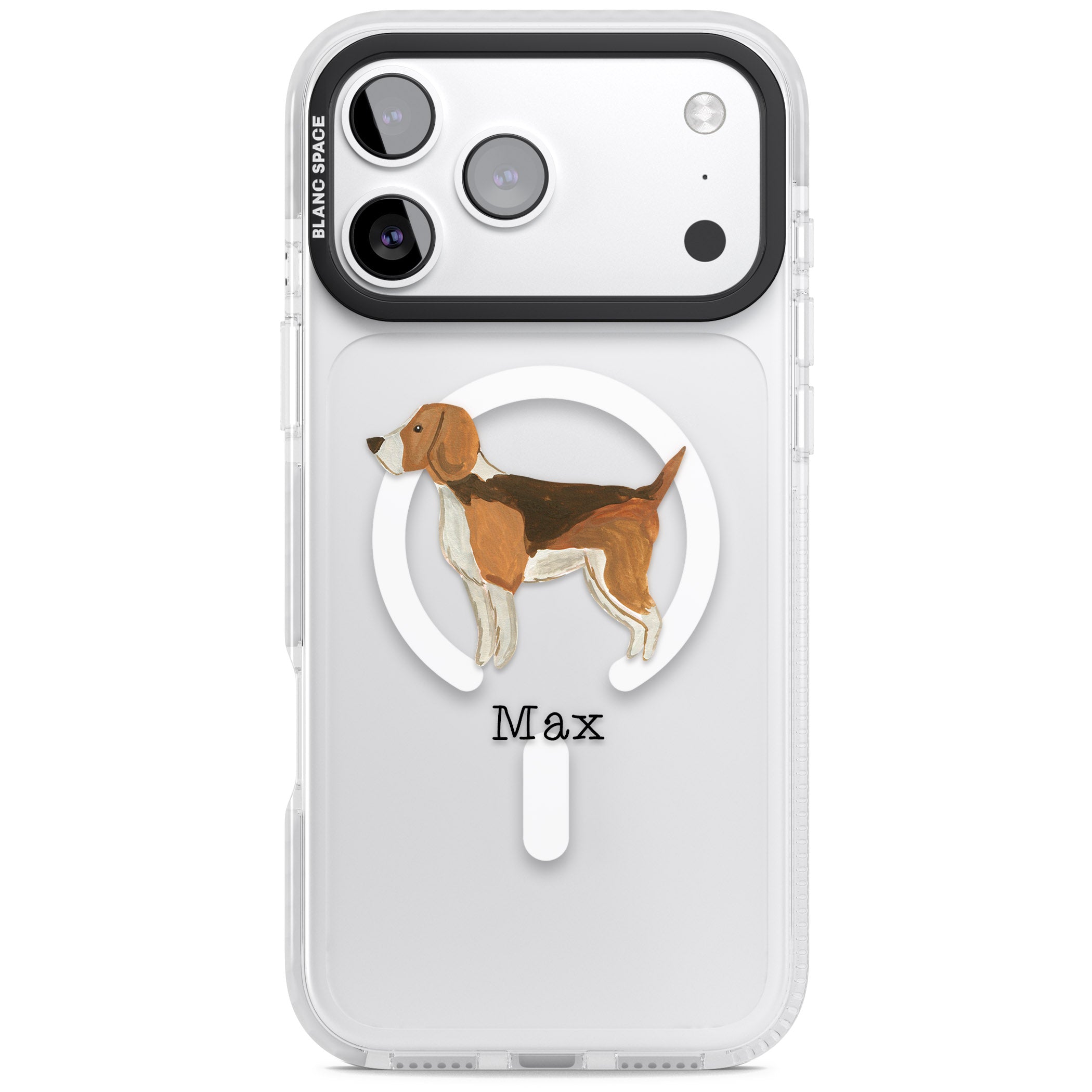 Personalised Beagle iPhone 17 Pro Impact Pro Clear Phone Case