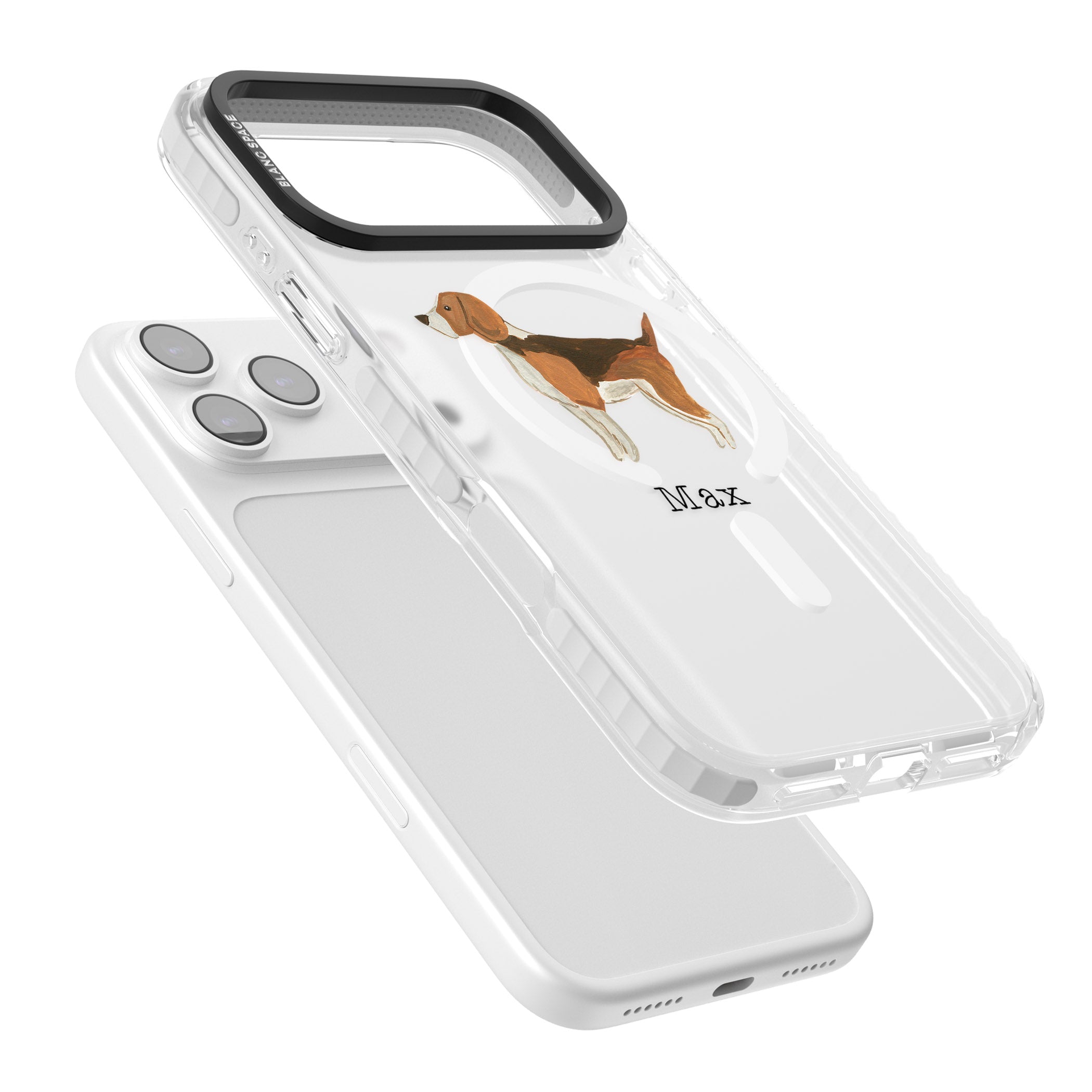 Personalised Beagle iPhone 17 Pro Impact Pro Clear Phone Case Colours