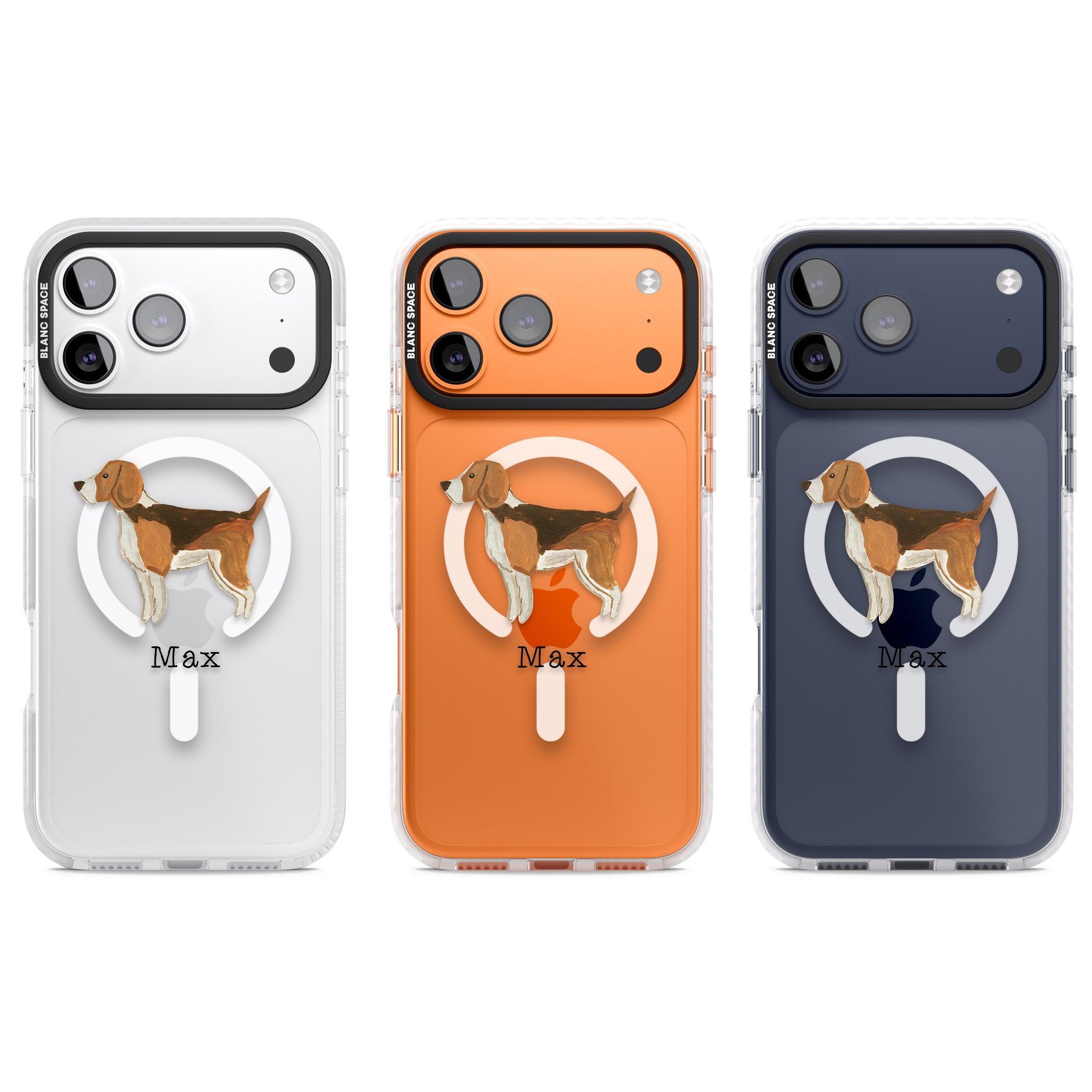 Personalised Beagle iPhone 17 Pro Impact Pro Clear Phone Case APT Impact Protection