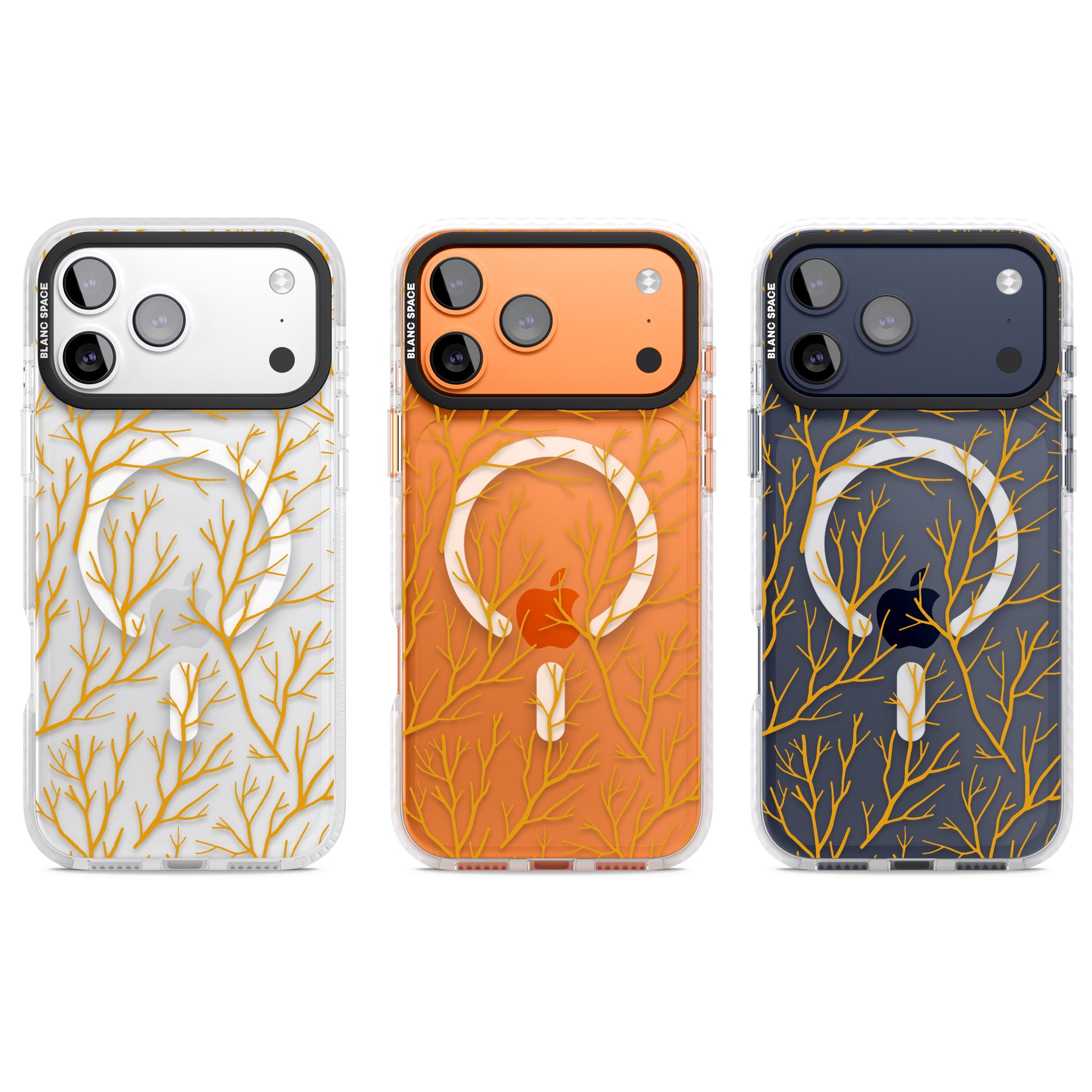 Personalised Bramble Branches iPhone 17 Pro Impact Pro Clear Phone Case APT Impact Protection