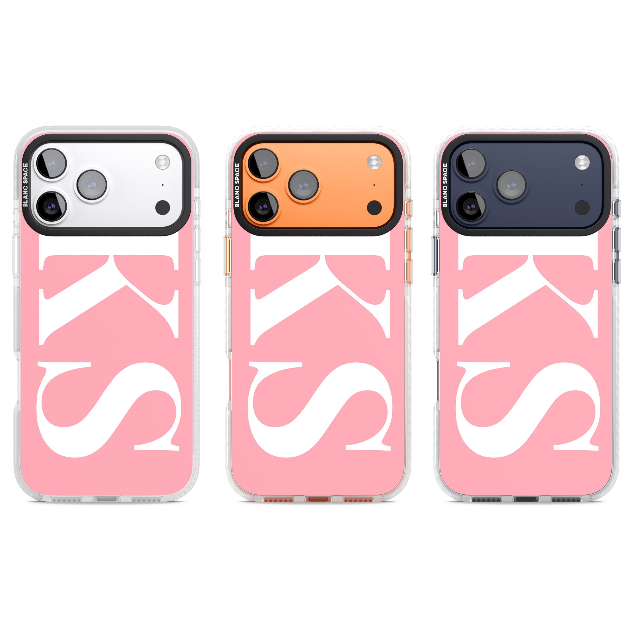Personalised White & Pink Letters iPhone 17 Pro Impact Pro Clear Phone Case APT Impact Protection