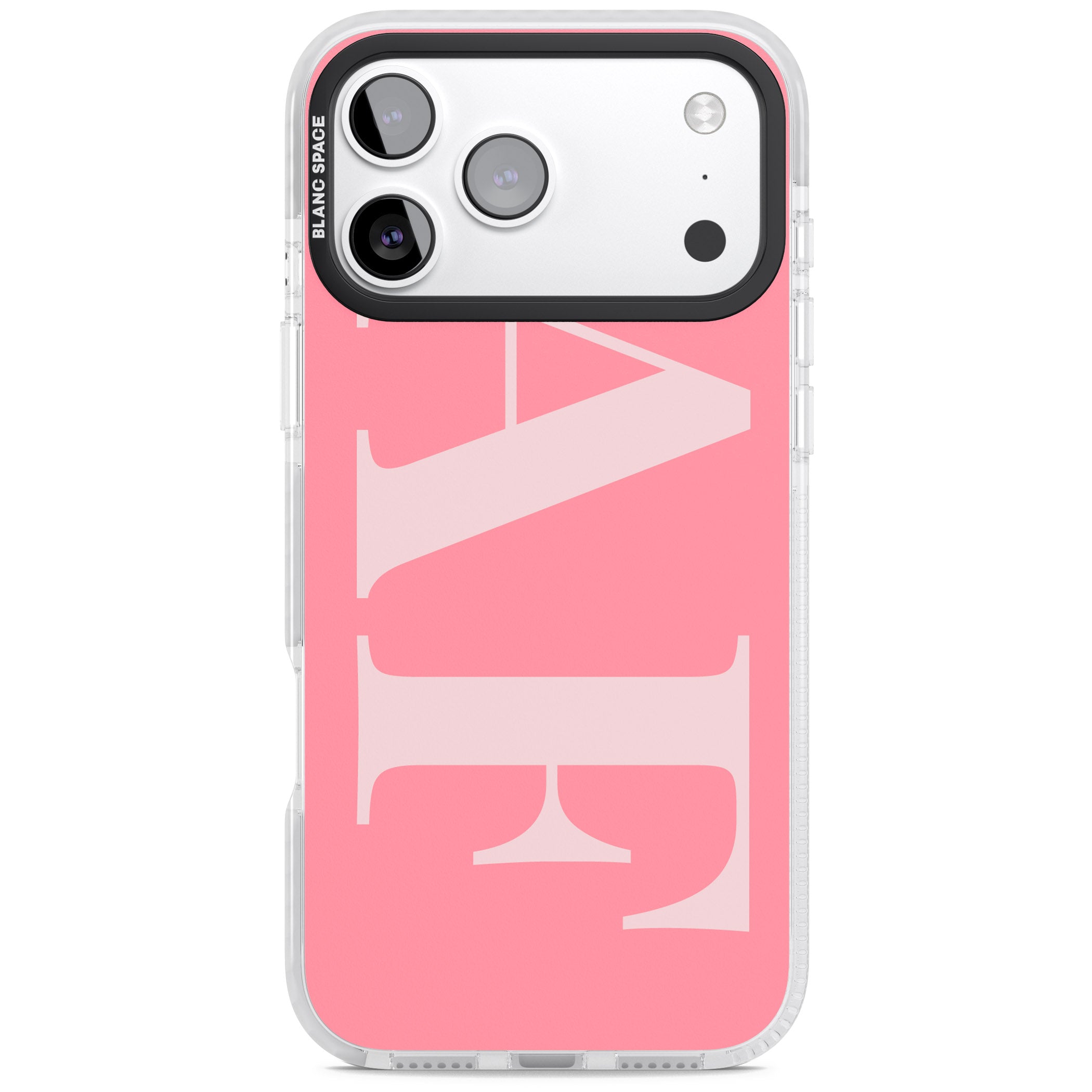 Personalised Light & Dark Pink Green Letters iPhone 17 Pro Impact Pro Clear Phone Case