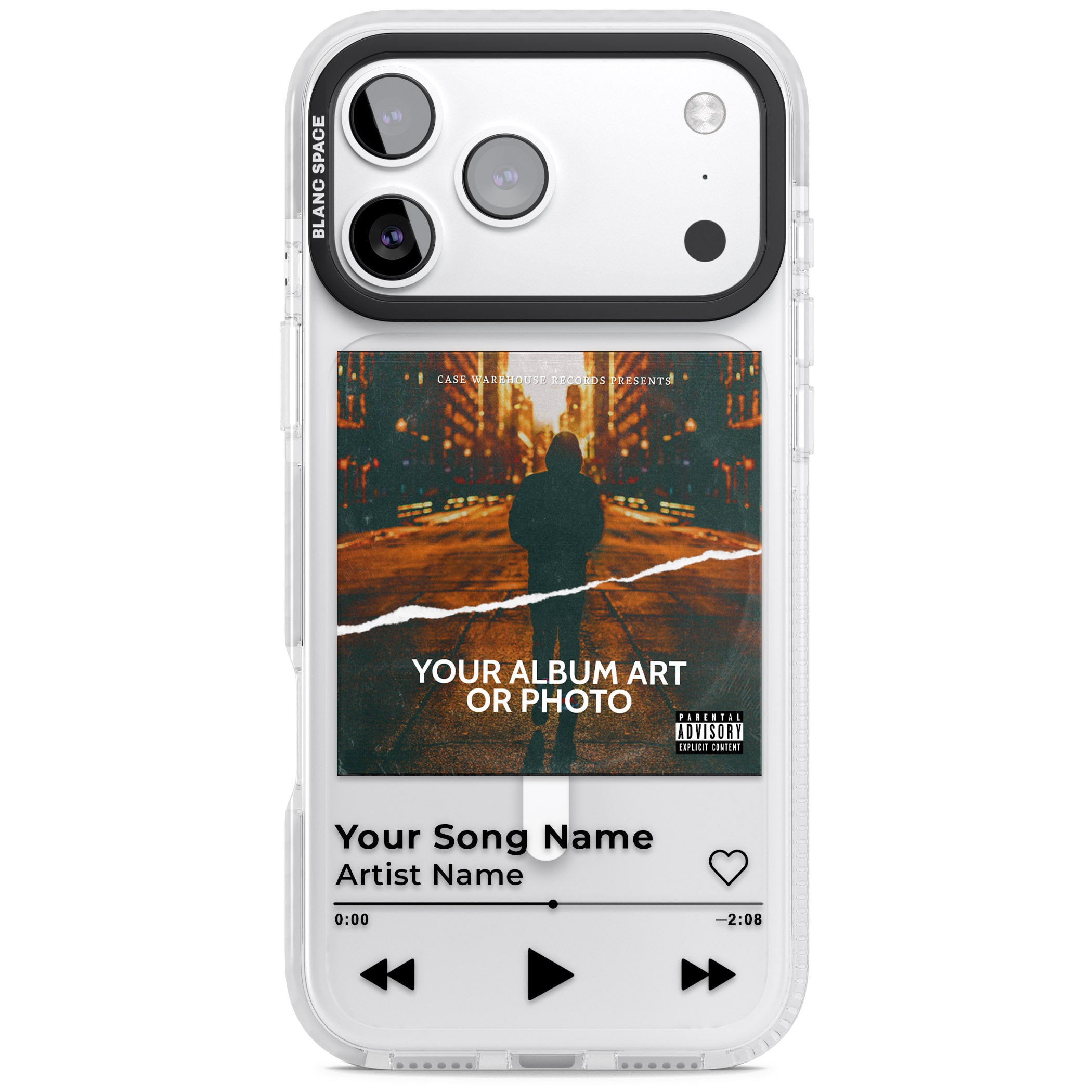 Personalised Album Art iPhone 17 Pro Impact Pro Clear Phone Case