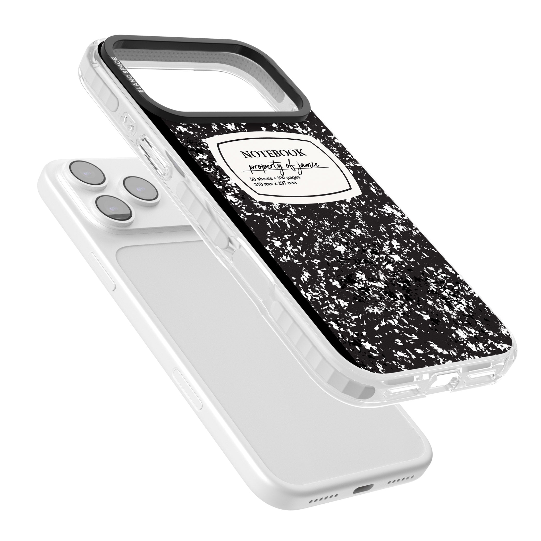 Personalised Classic Composition iPhone 17 Pro Impact Pro Clear Phone Case Colours