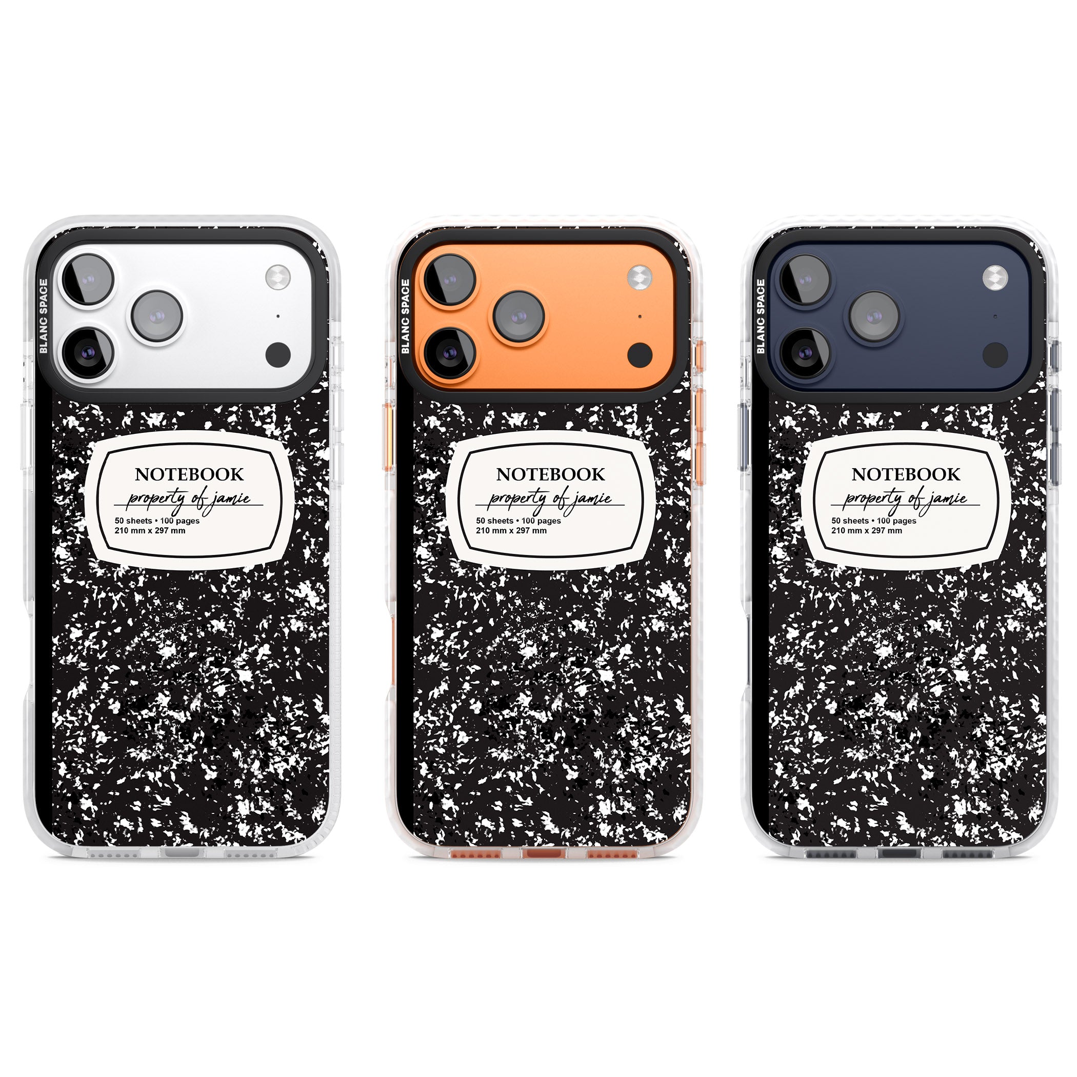 Personalised Classic Composition iPhone 17 Pro Impact Pro Clear Phone Case APT Impact Protection