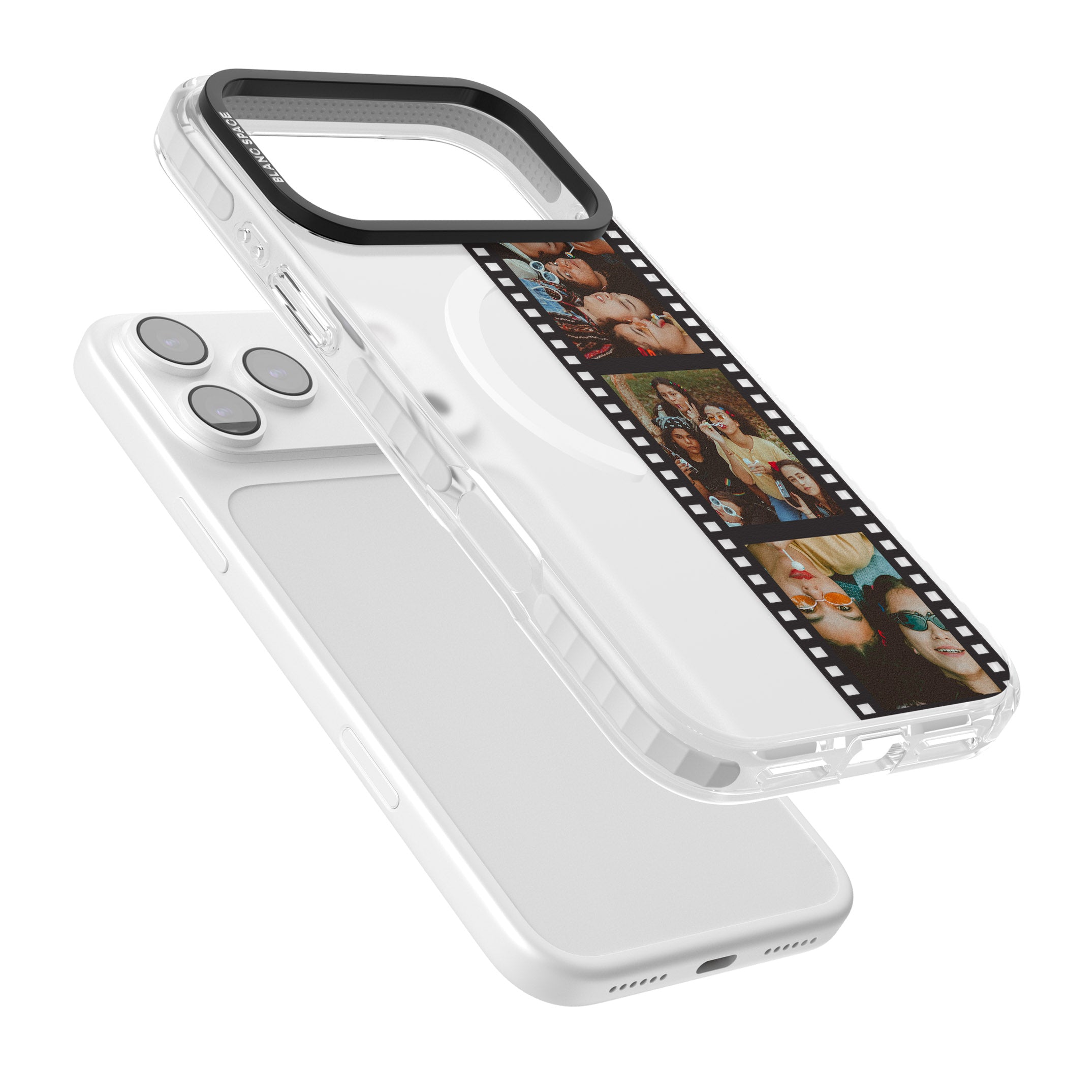 Personalised Photo Film Strip iPhone 17 Pro Impact Pro Clear Phone Case Colours