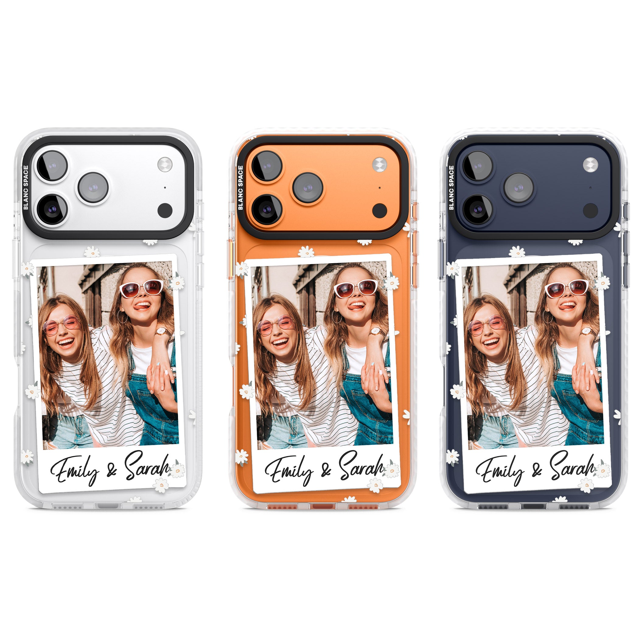 Personalised Daisy Instant Photo iPhone 17 Pro Impact Pro Clear Phone Case APT Impact Protection