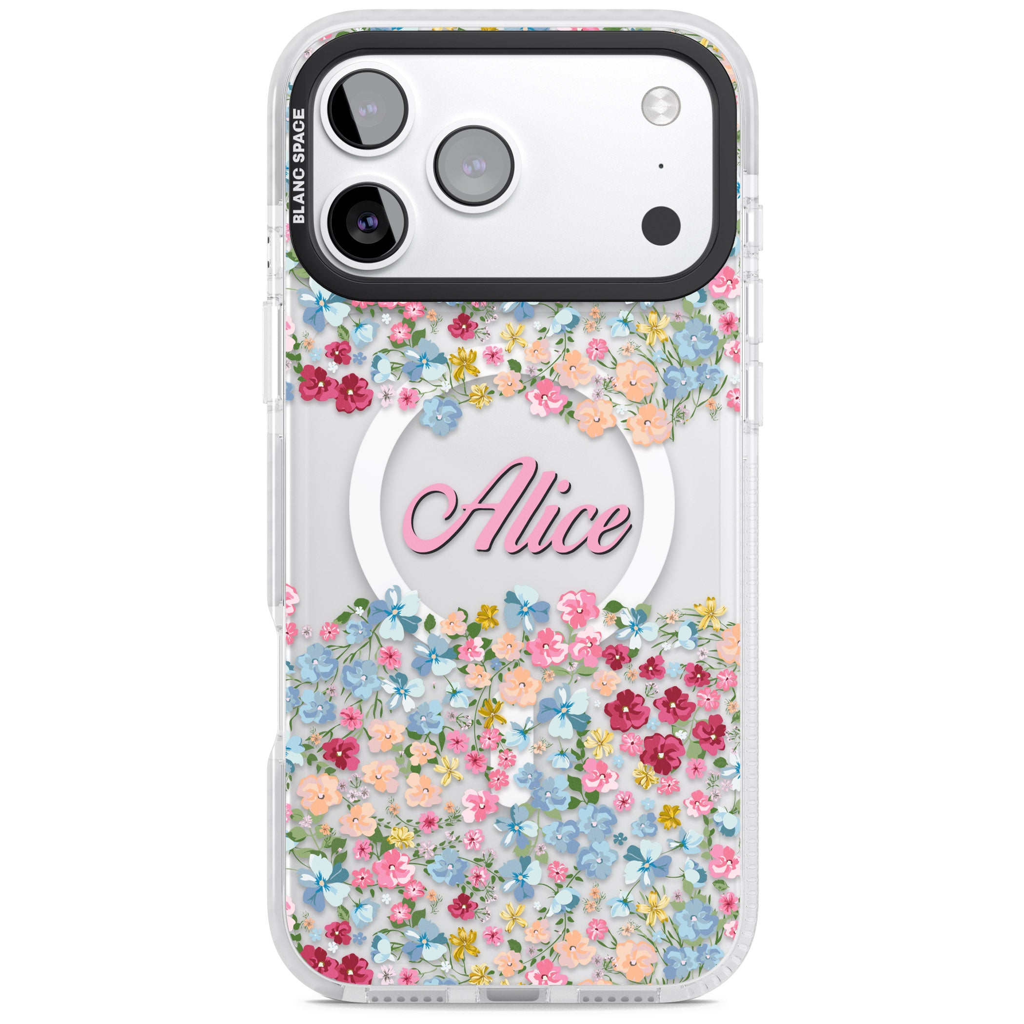 Personalised Venetian Meadow iPhone 17 Pro Impact Pro Clear Phone Case